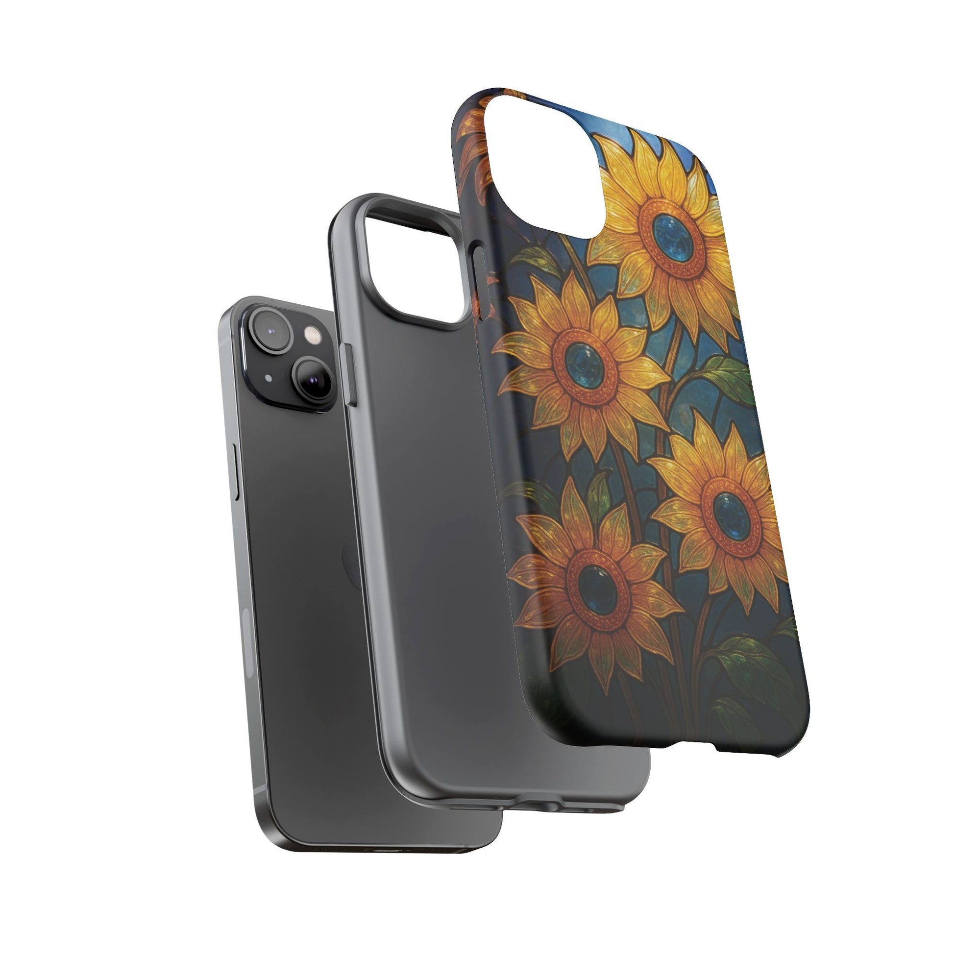 Vibrant Floral Phone Case, Sunflower Design, Tough & Durable Case, Nature Lover Gift, Protective Phone Cover, Spring Aesthetic
