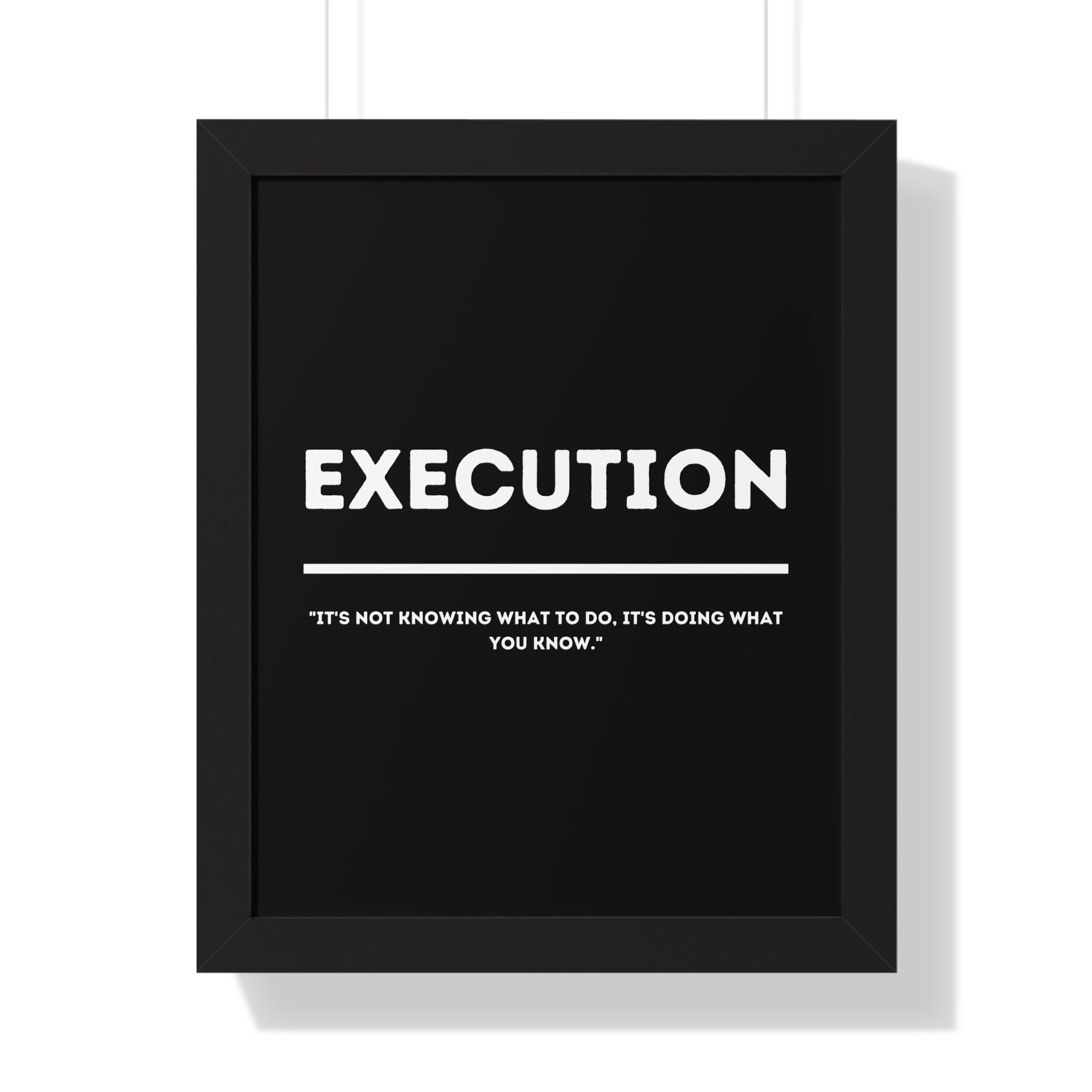 Minimalist in Black (Execution) - Framed Vertical Poster