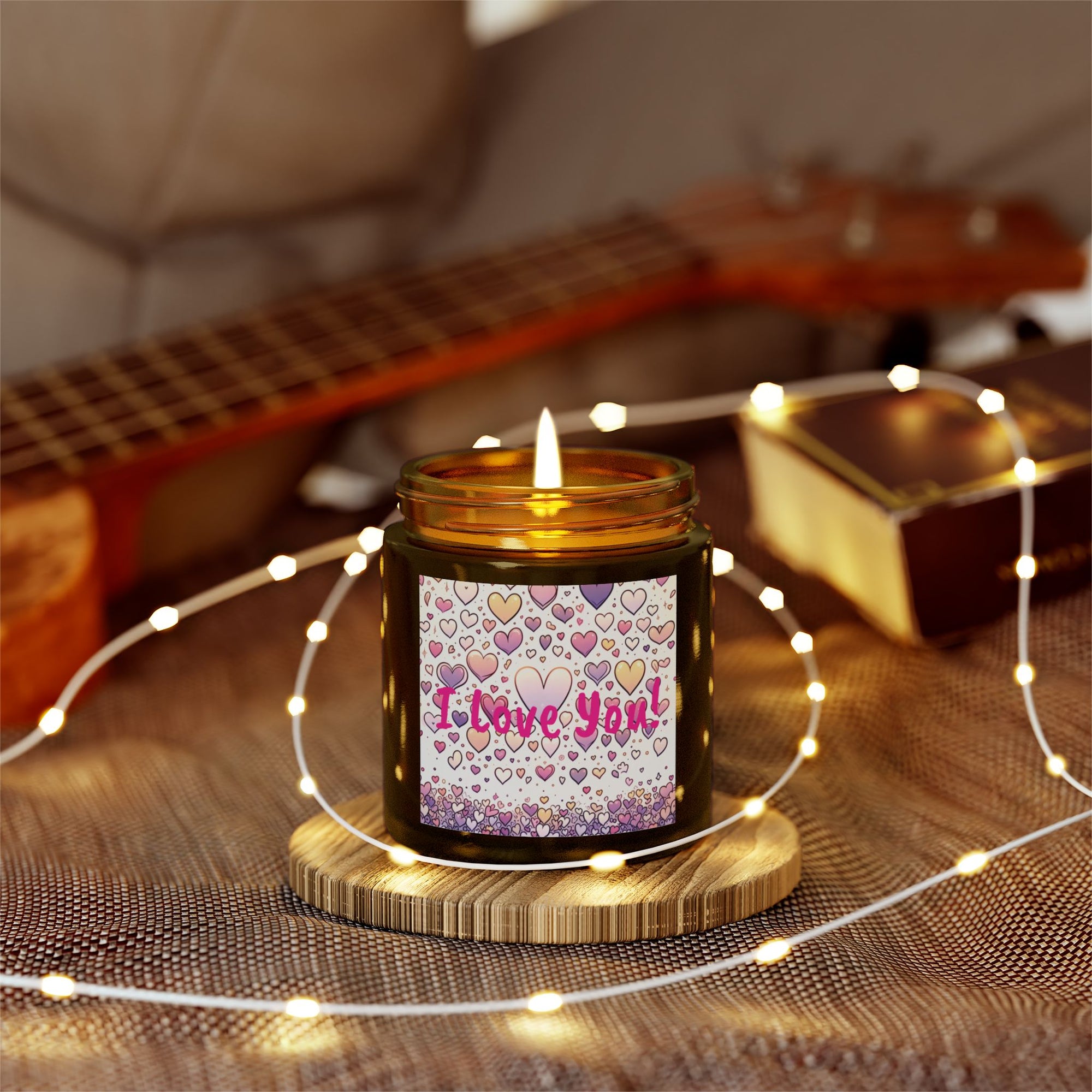 I Love You - Scented Candles, Coconut Apricot Wax (4oz, 9oz)