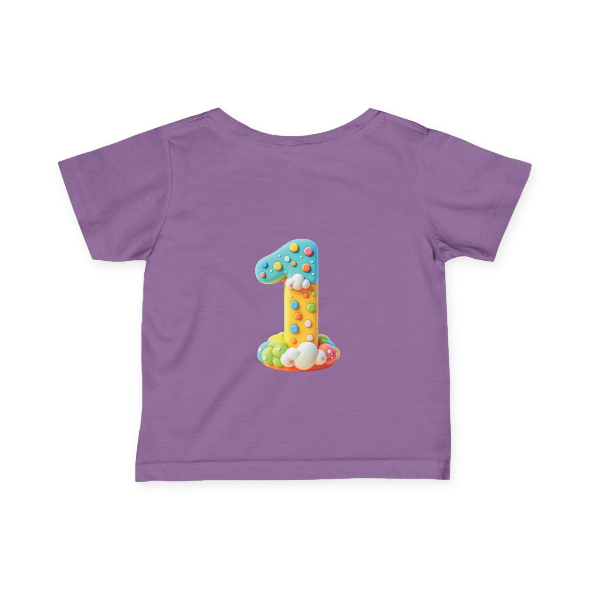 Cute Infant T-Shirt - 'Little Answered Prayer' with Colorful Number 1 Design