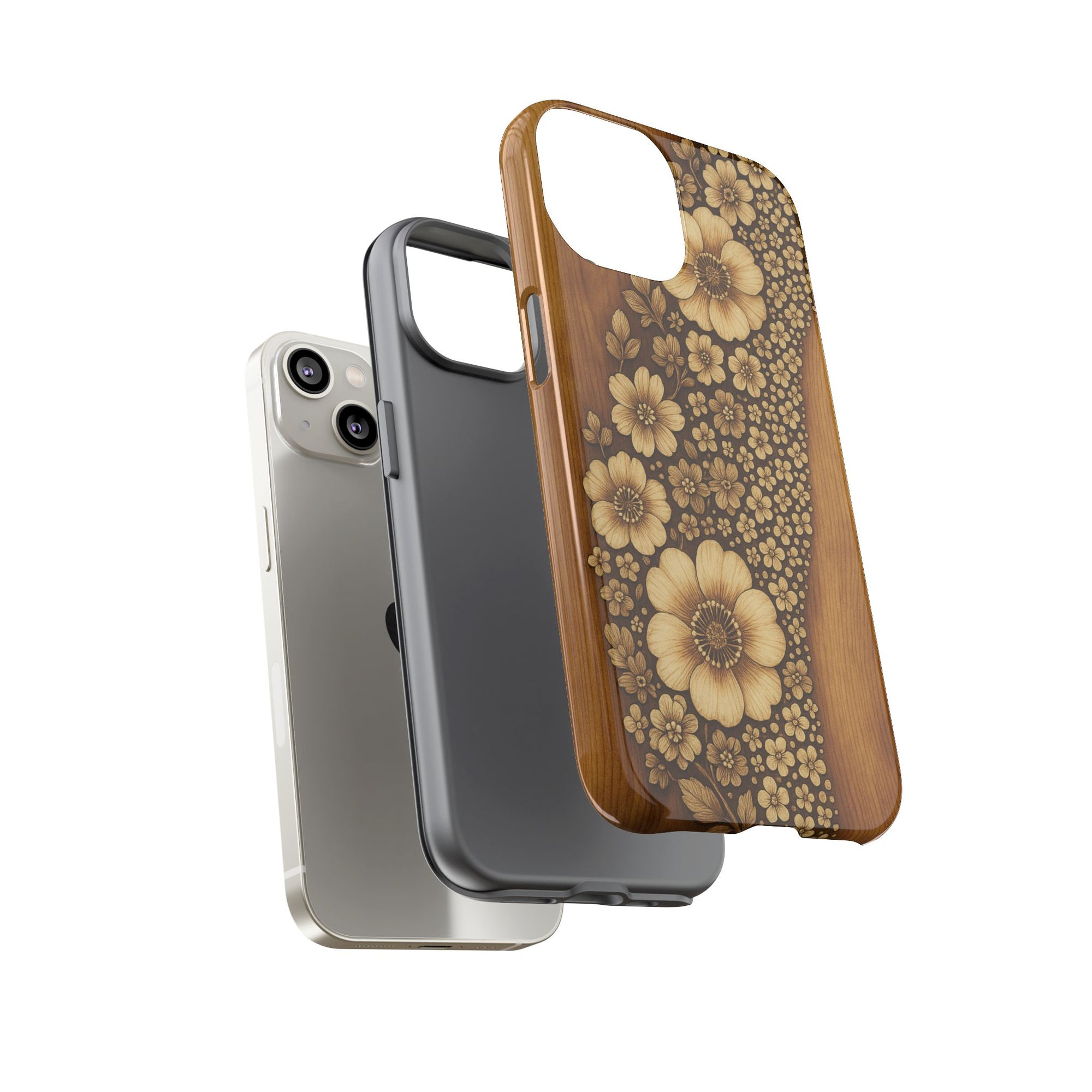 Floral Phone Case - Tough Cases, Protective Cover, Floral Design, Nature Lover Gift, Phone Accessory, Trendy Gadget