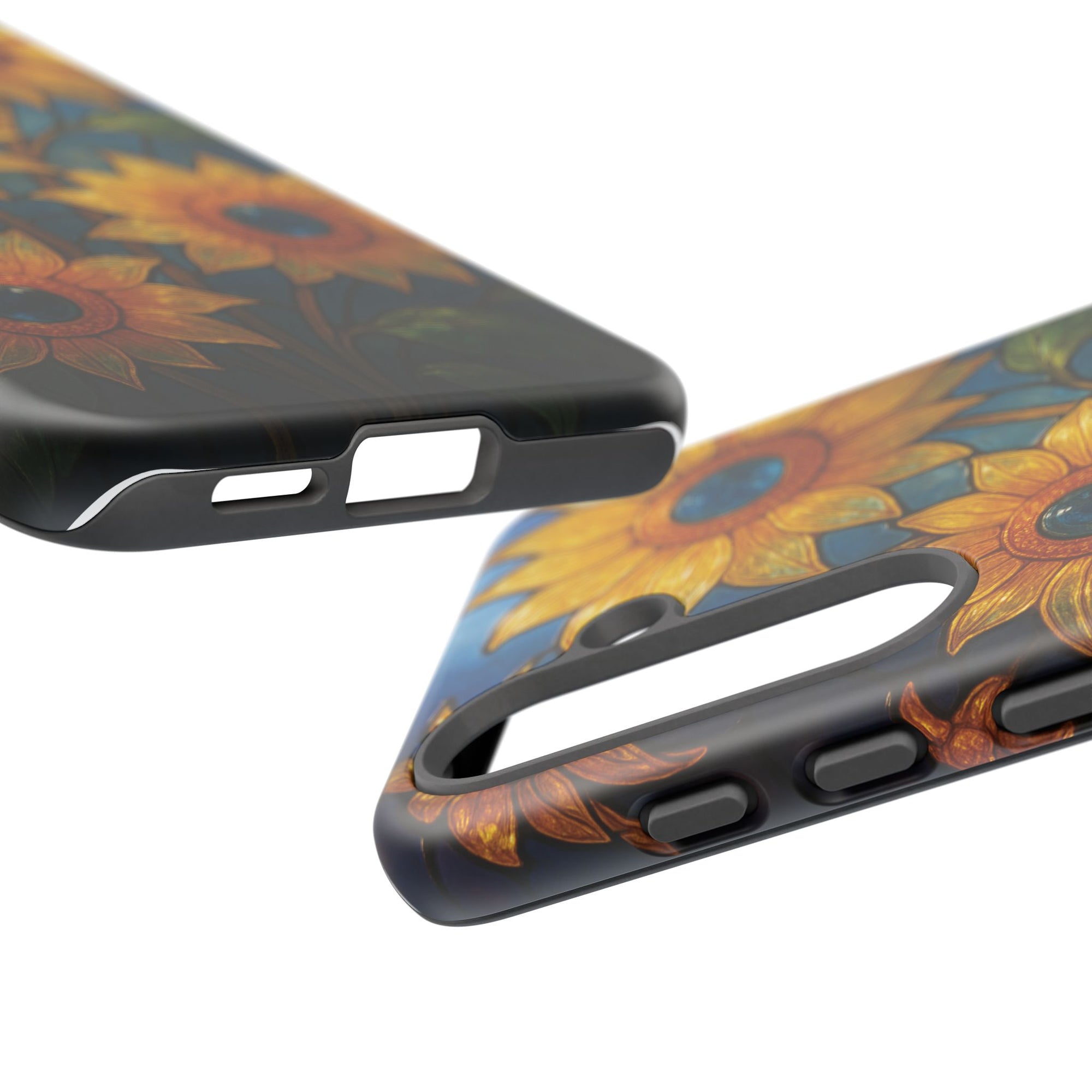 Vibrant Floral Phone Case, Sunflower Design, Tough & Durable Case, Nature Lover Gift, Protective Phone Cover, Spring Aesthetic