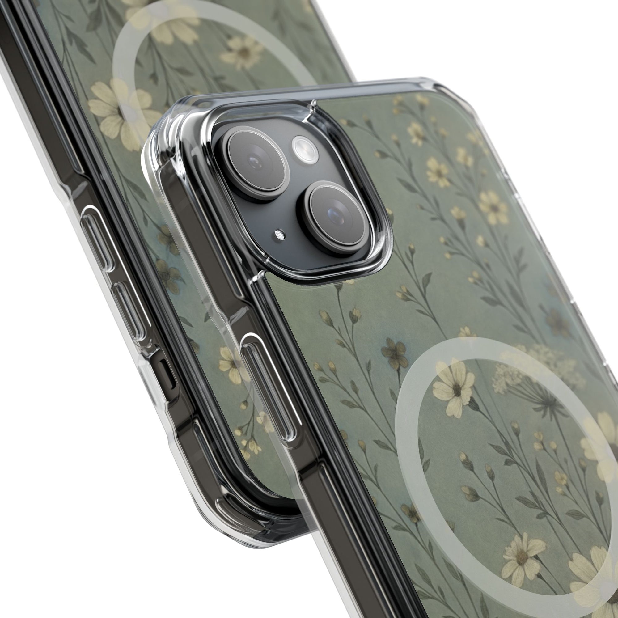 Floral Magnetic Clear Impact Cases, Phone Protection, Floral Design, Nature Lover Gift, Stylish Tech Accessories, Everyday Use