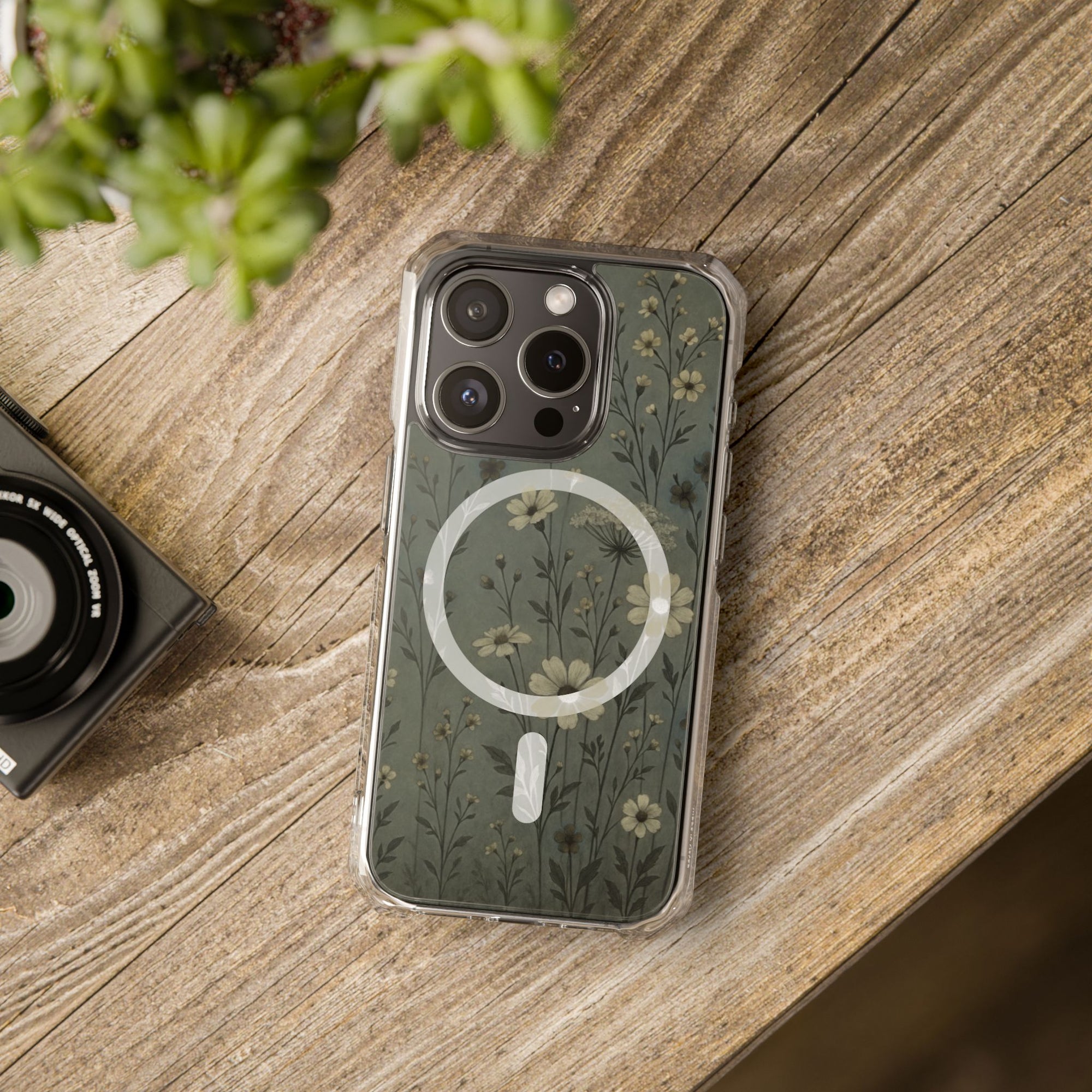 Floral Magnetic Clear Impact Cases, Phone Protection, Floral Design, Nature Lover Gift, Stylish Tech Accessories, Everyday Use