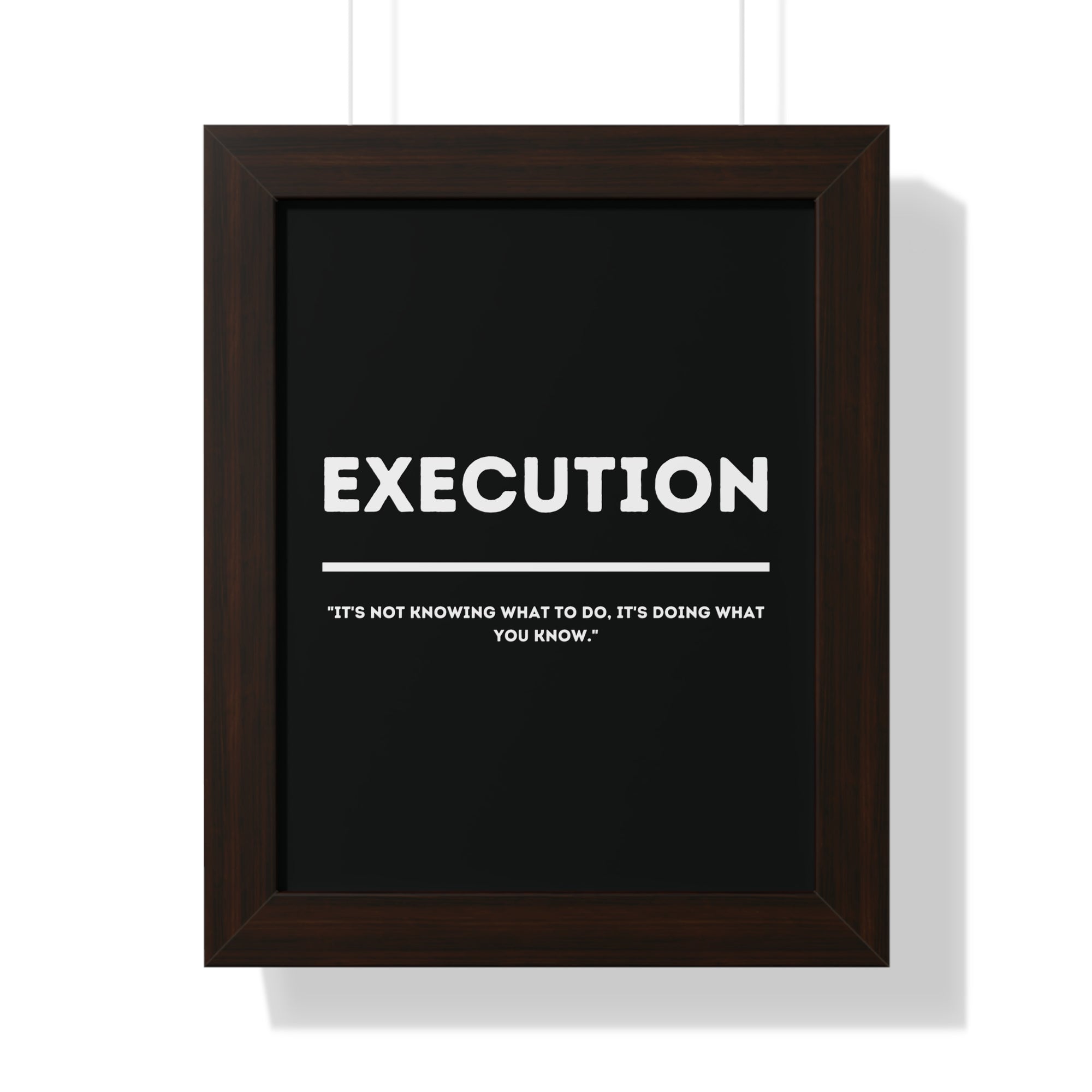 Minimalist in Black (Execution) - Framed Vertical Poster