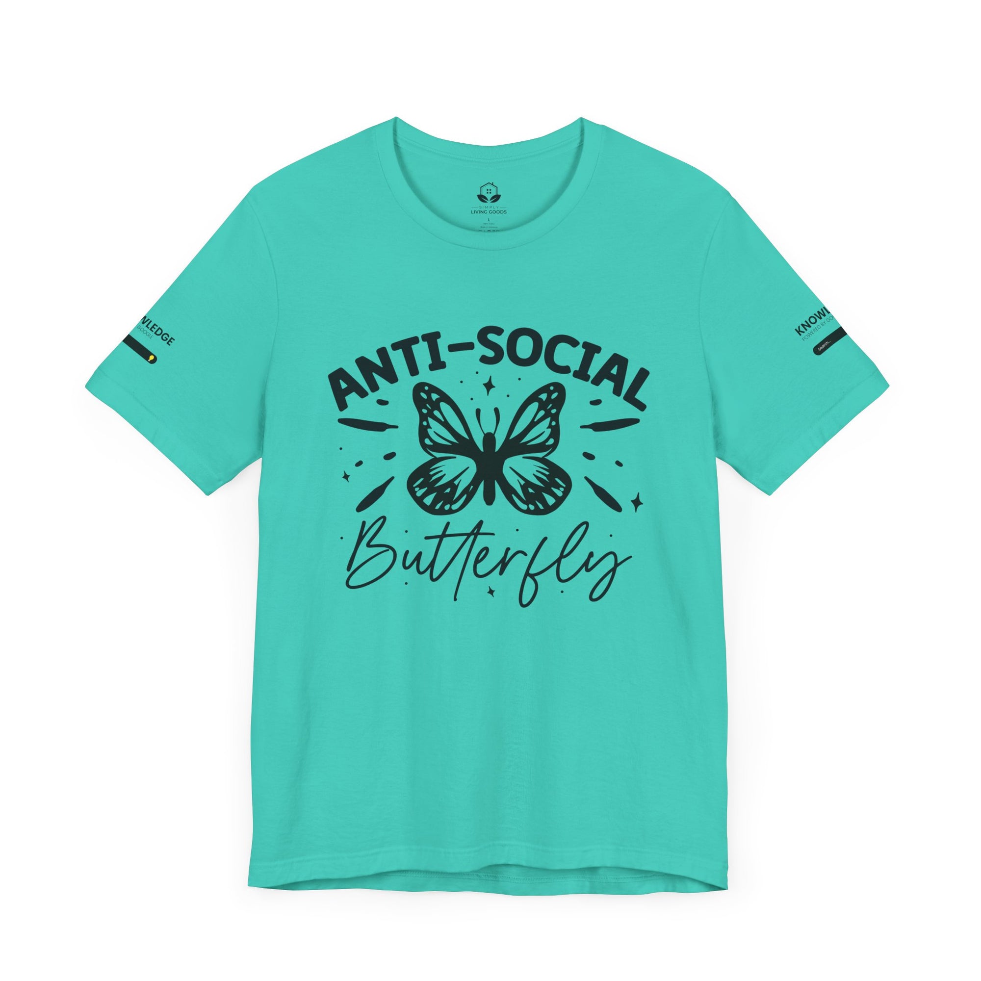 Unisex Jersey Tee with 'Anti-Social Butterfly' Quote - Perfect for Everyday Wear
