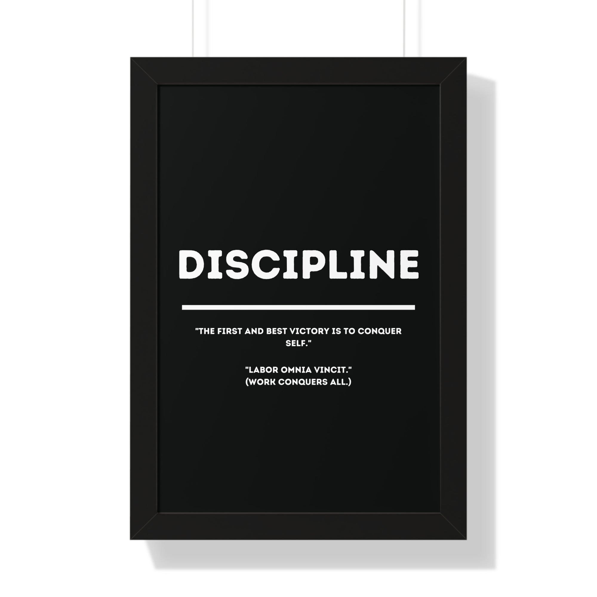Minimalist in Black (Discipline) - Framed Vertical Poster