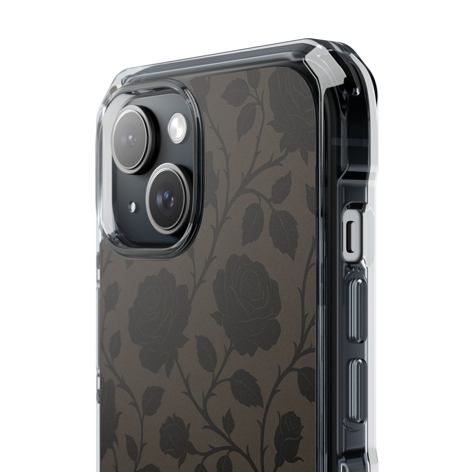 Floral Phone Case - Elegant Rose Design, Magnetic Clear Impact Case for iPhone, Stylish Phone Cover, Gifts for Her, Floral Lover