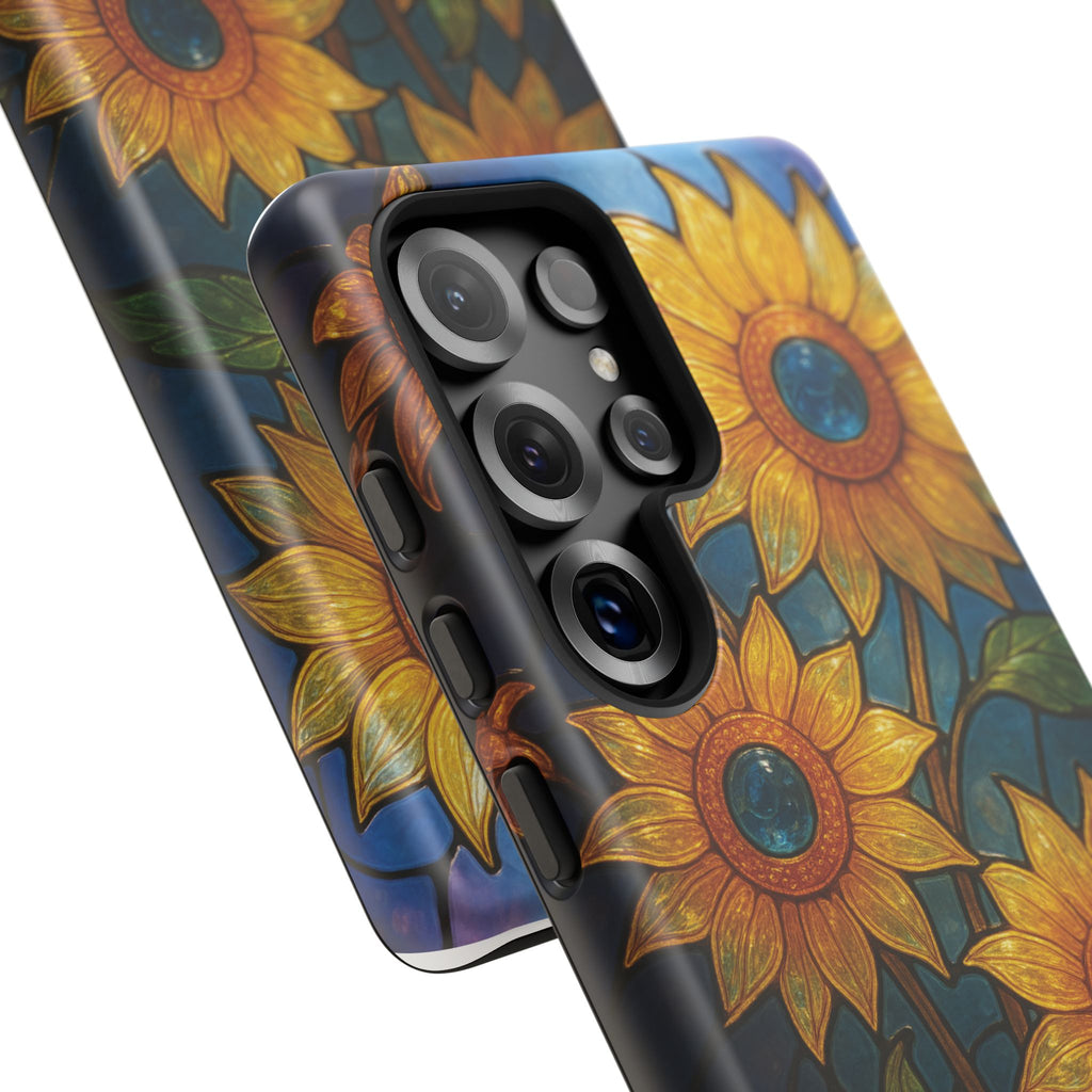 Vibrant Floral Phone Case, Sunflower Design, Tough & Durable Case, Nature Lover Gift, Protective Phone Cover, Spring Aesthetic