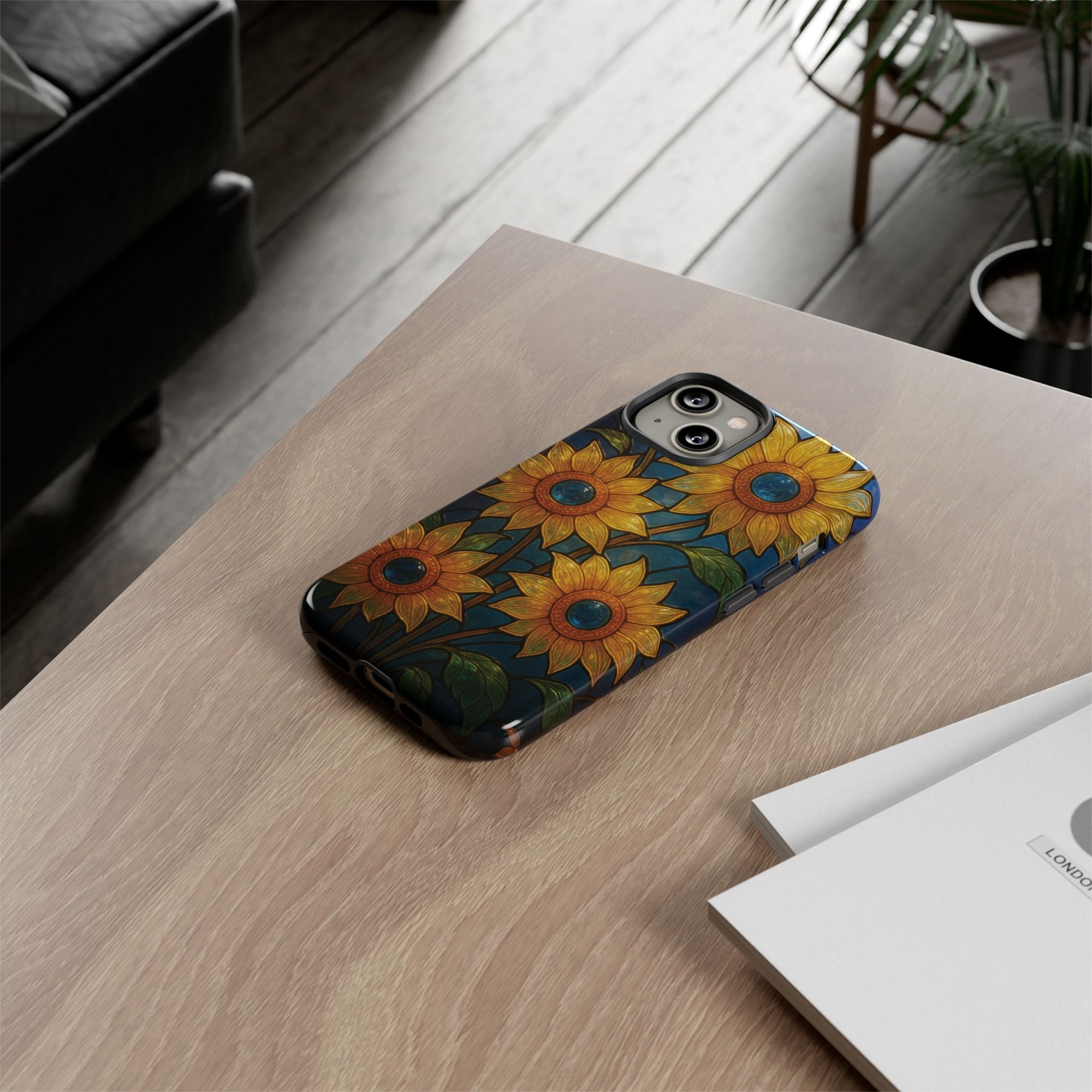 Vibrant Floral Phone Case, Sunflower Design, Tough & Durable Case, Nature Lover Gift, Protective Phone Cover, Spring Aesthetic
