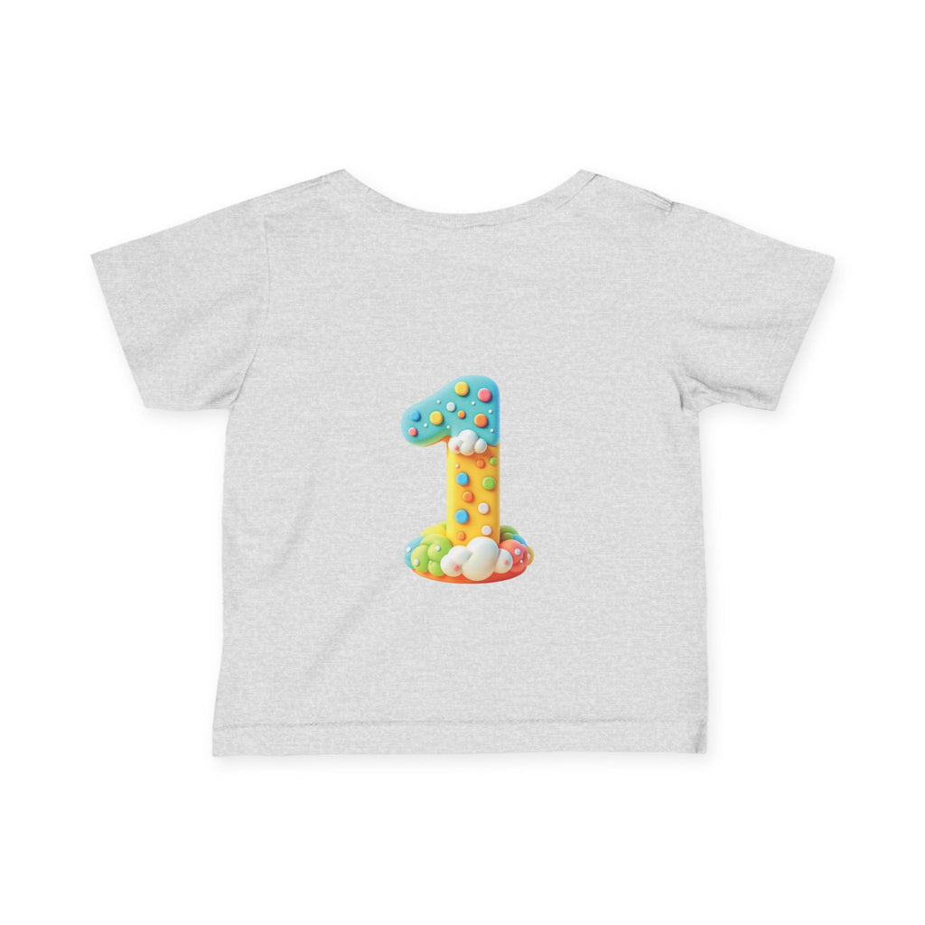 Cute Infant T-Shirt - 'Little Answered Prayer' with Colorful Number 1 Design