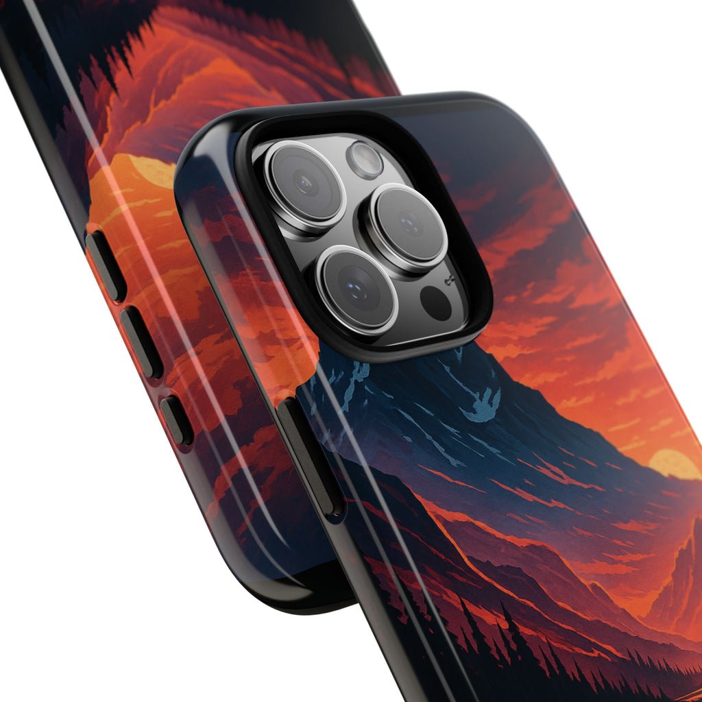Mountain Sunset Phone Case, Nature Inspired Case, Tough Cases, Gift for Adventurers, Phone Accessories
