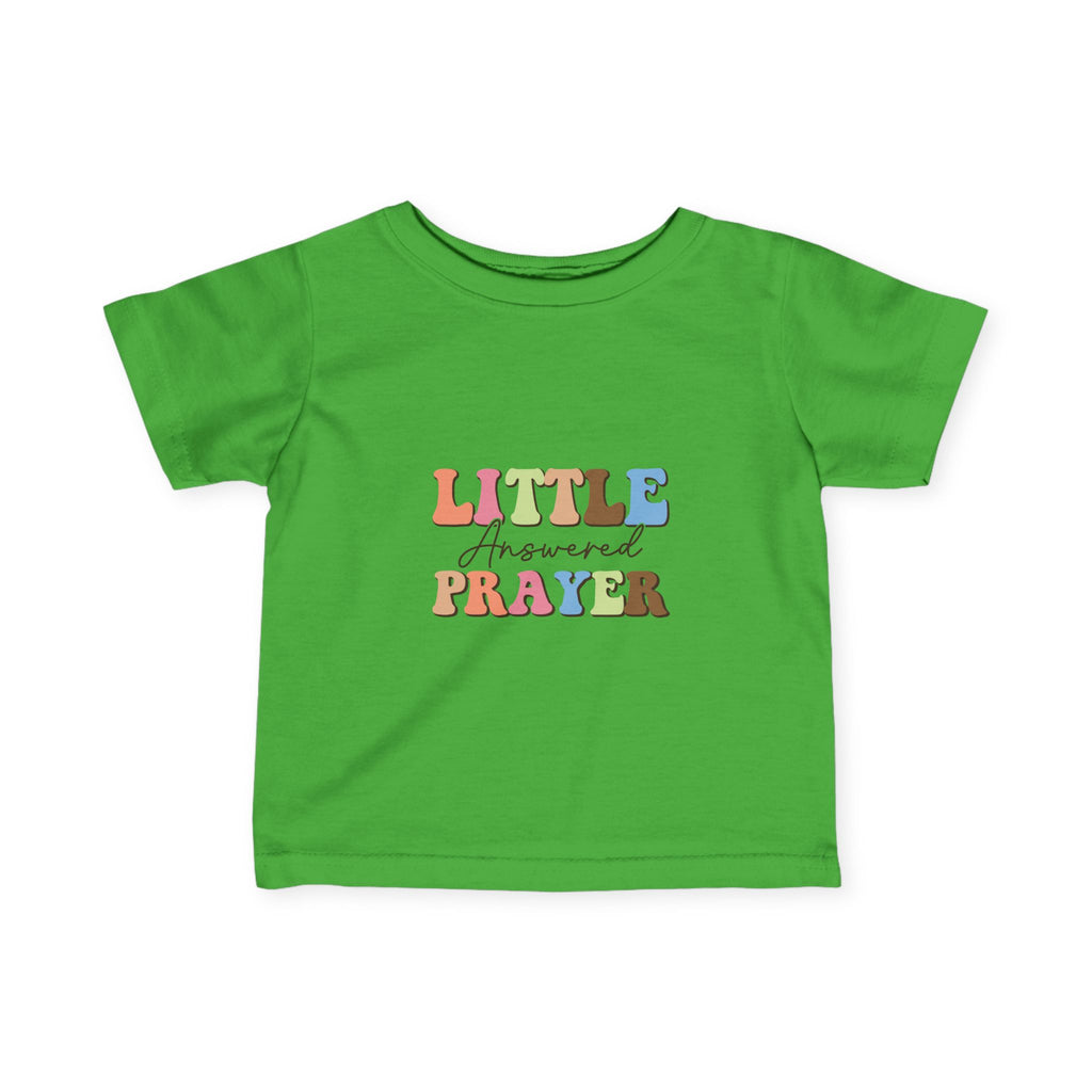 Cute Infant T-Shirt - 'Little Answered Prayer' with Colorful Number 1 Design