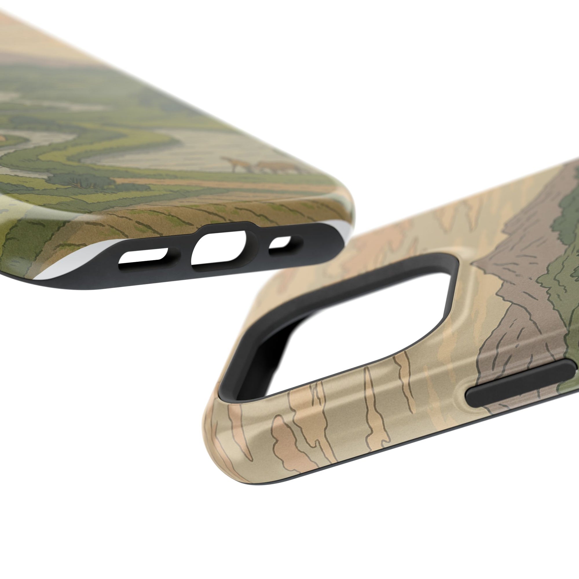 Nature-Inspired Magnetic Tough Case for iPhone, Phone Protection, Adventure Gift, Outdoor Lover, Earthy Aesthetic