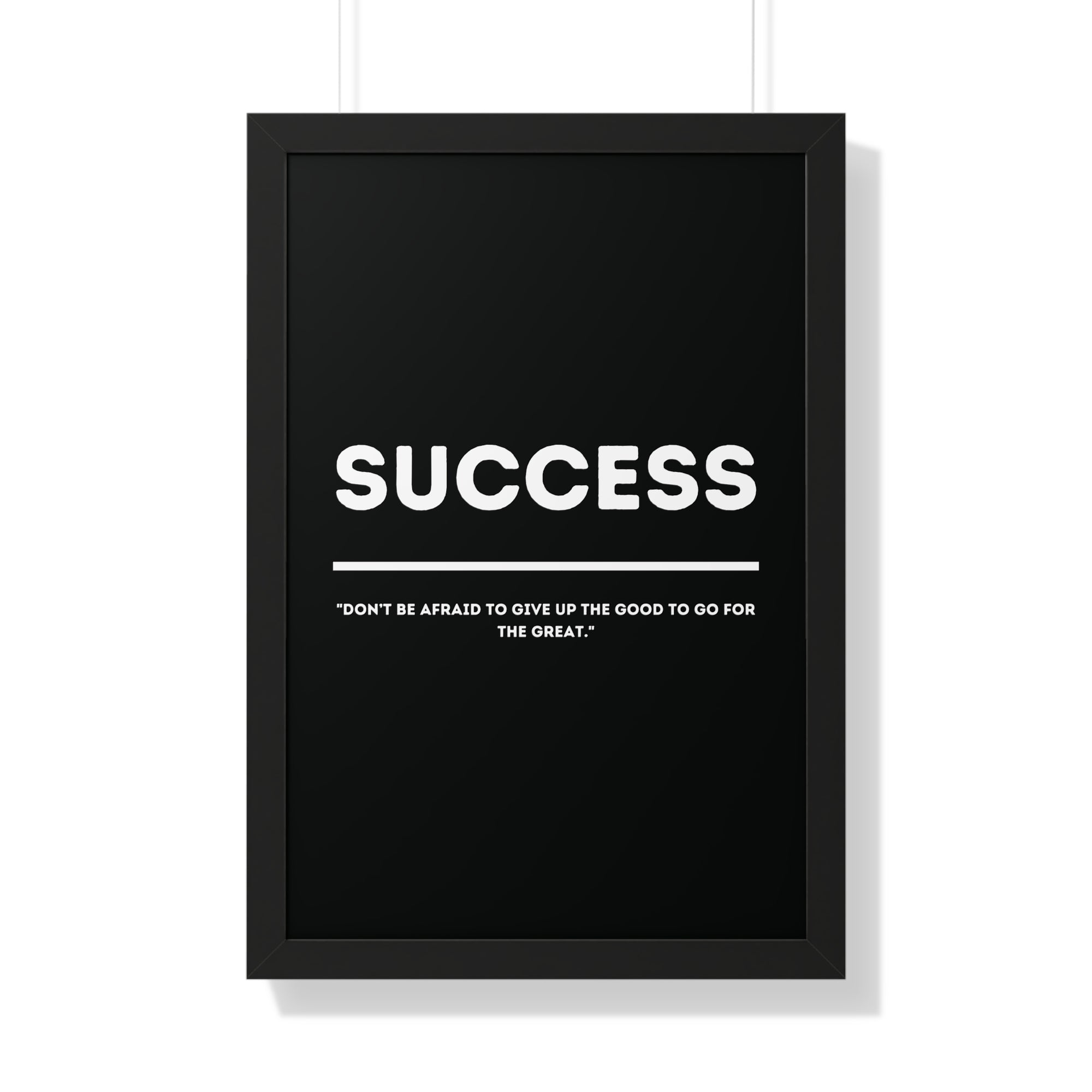 Minimalist in Black (Success) - Framed Vertical Poster