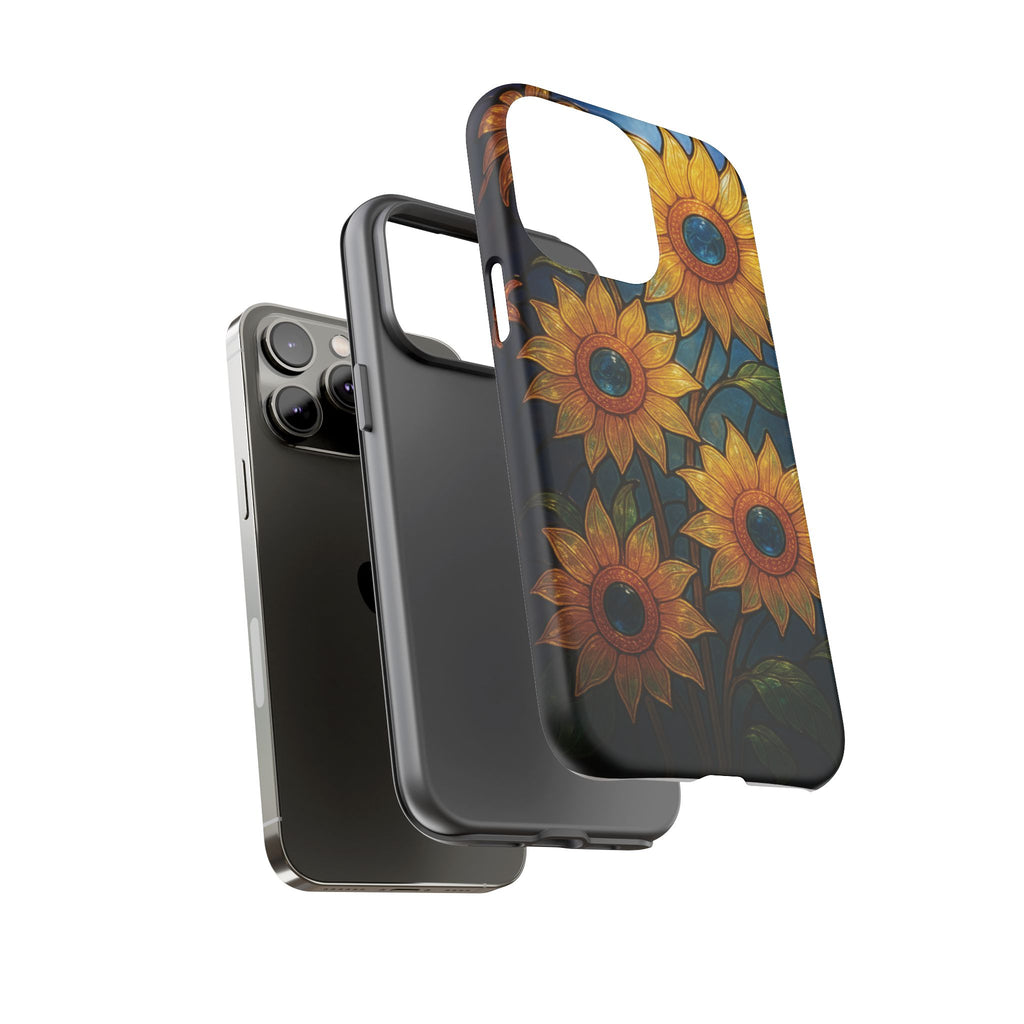 Vibrant Floral Phone Case, Sunflower Design, Tough & Durable Case, Nature Lover Gift, Protective Phone Cover, Spring Aesthetic