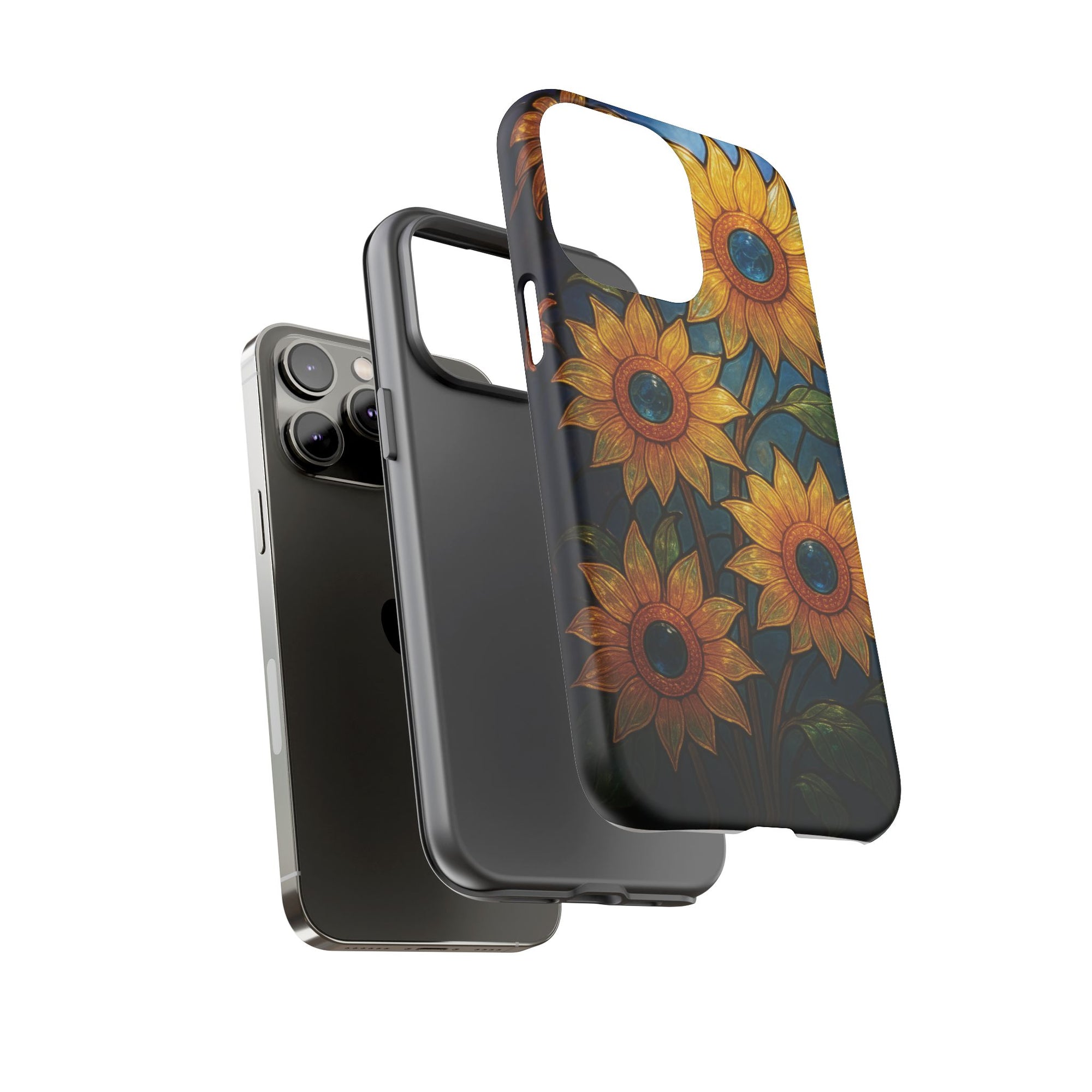 Vibrant Floral Phone Case, Sunflower Design, Tough & Durable Case, Nature Lover Gift, Protective Phone Cover, Spring Aesthetic