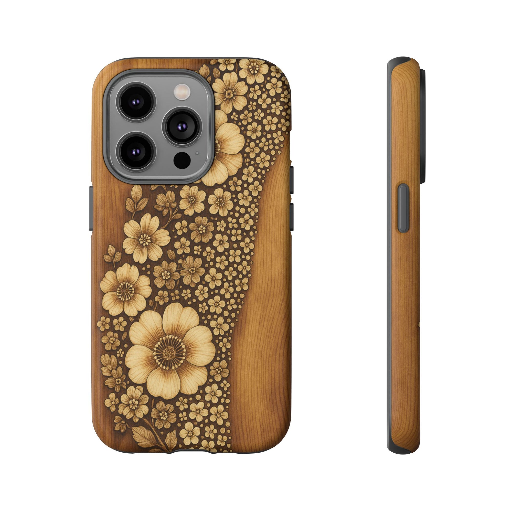 Floral Phone Case - Tough Cases, Protective Cover, Floral Design, Nature Lover Gift, Phone Accessory, Trendy Gadget