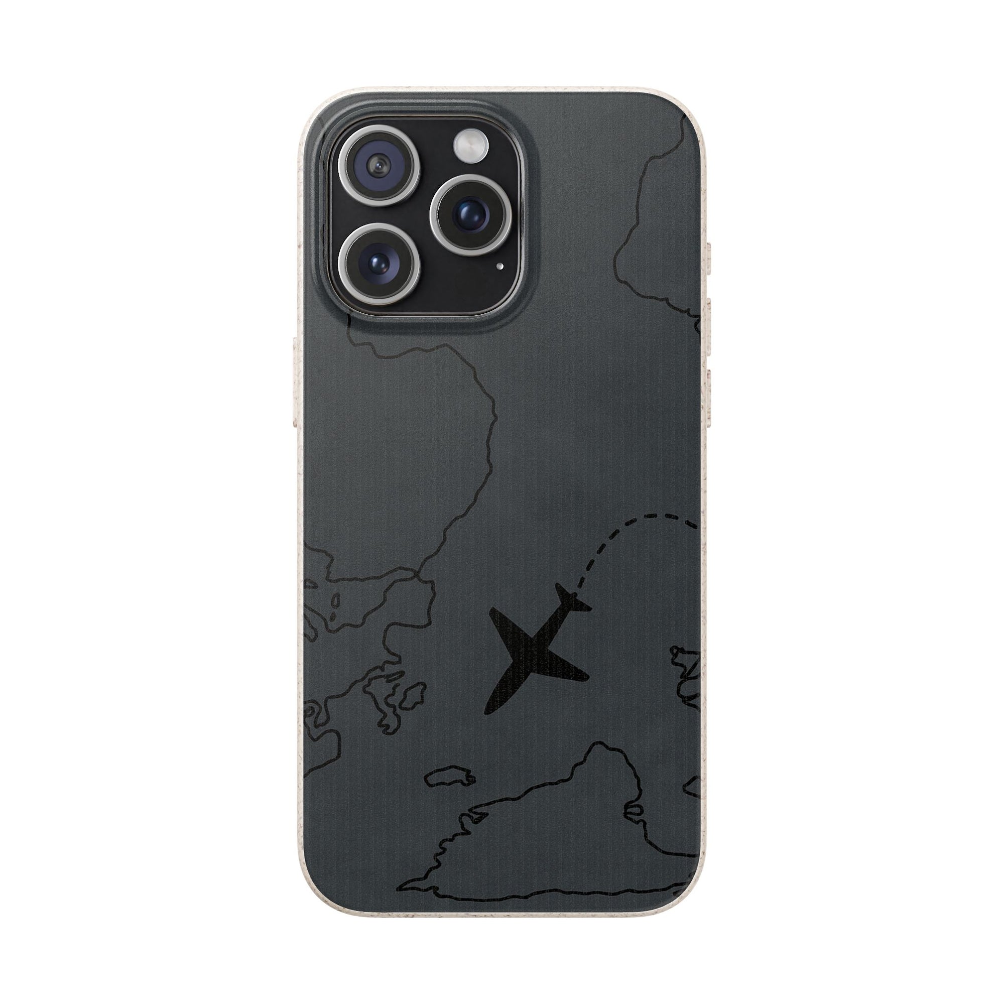 Airplane Map Biodegradable Phone Case, Eco-Friendly Phone Cover, Travel Gift, Sustainable Accessory, Nature Lover Gift