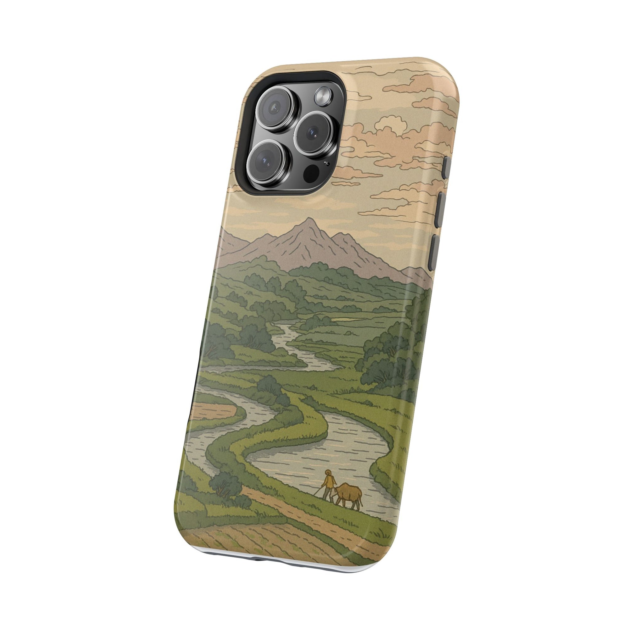 Nature-Inspired Magnetic Tough Case for iPhone, Phone Protection, Adventure Gift, Outdoor Lover, Earthy Aesthetic