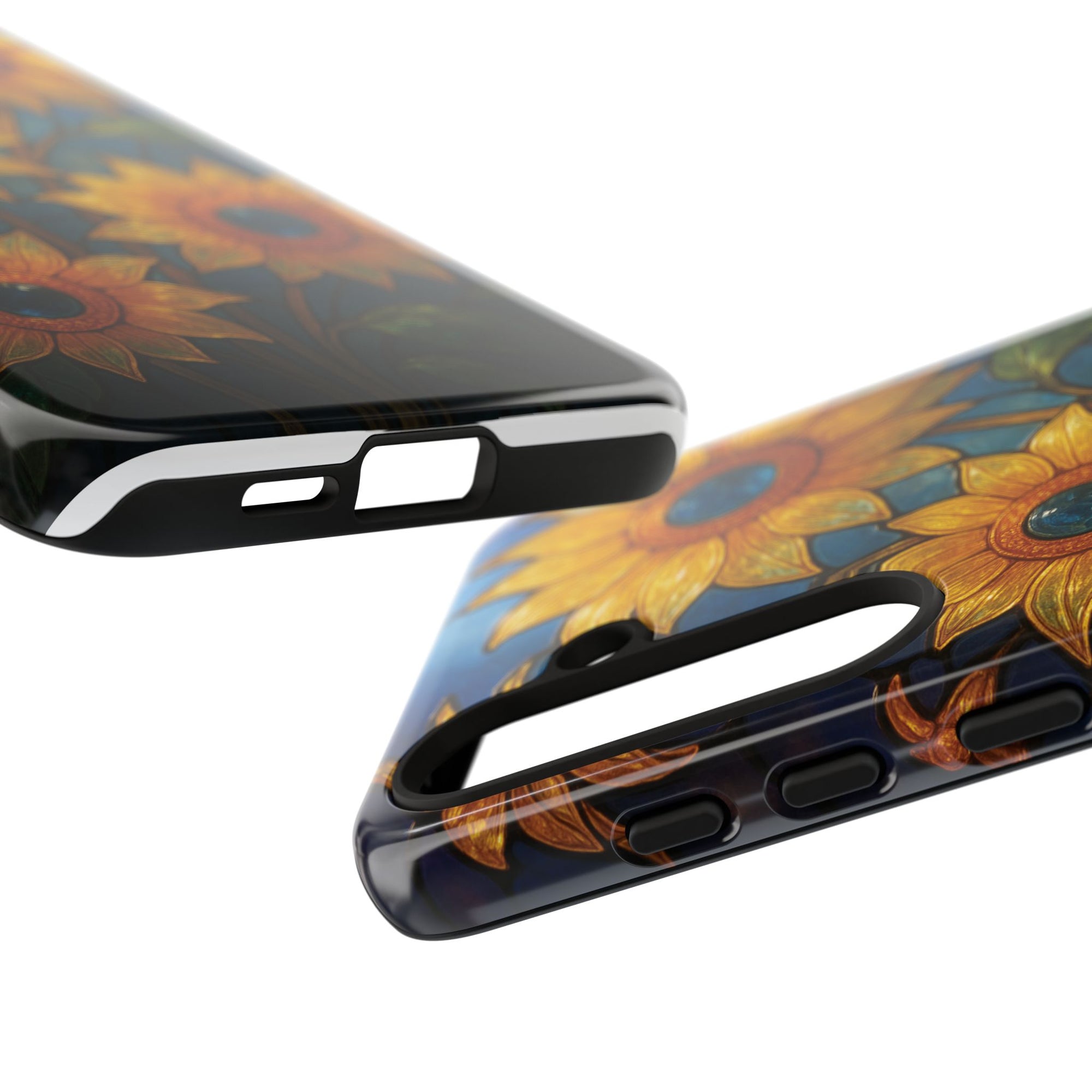 Vibrant Floral Phone Case, Sunflower Design, Tough & Durable Case, Nature Lover Gift, Protective Phone Cover, Spring Aesthetic