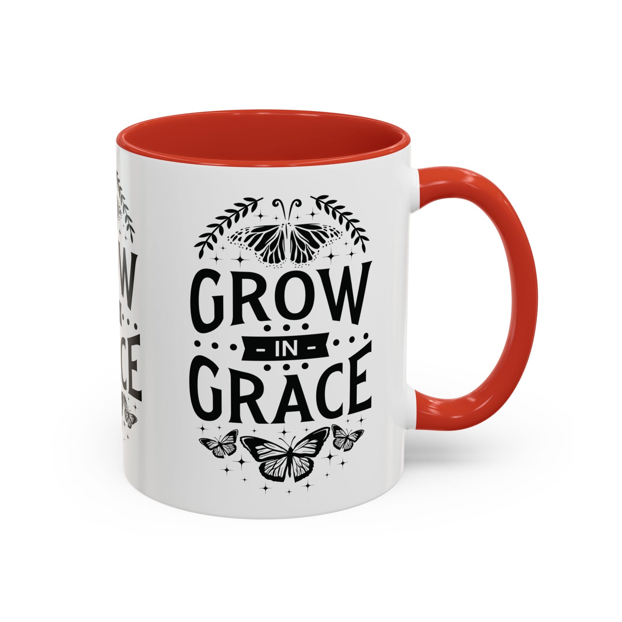 Grow in Grace Accent Coffee Mug - Inspirational Design