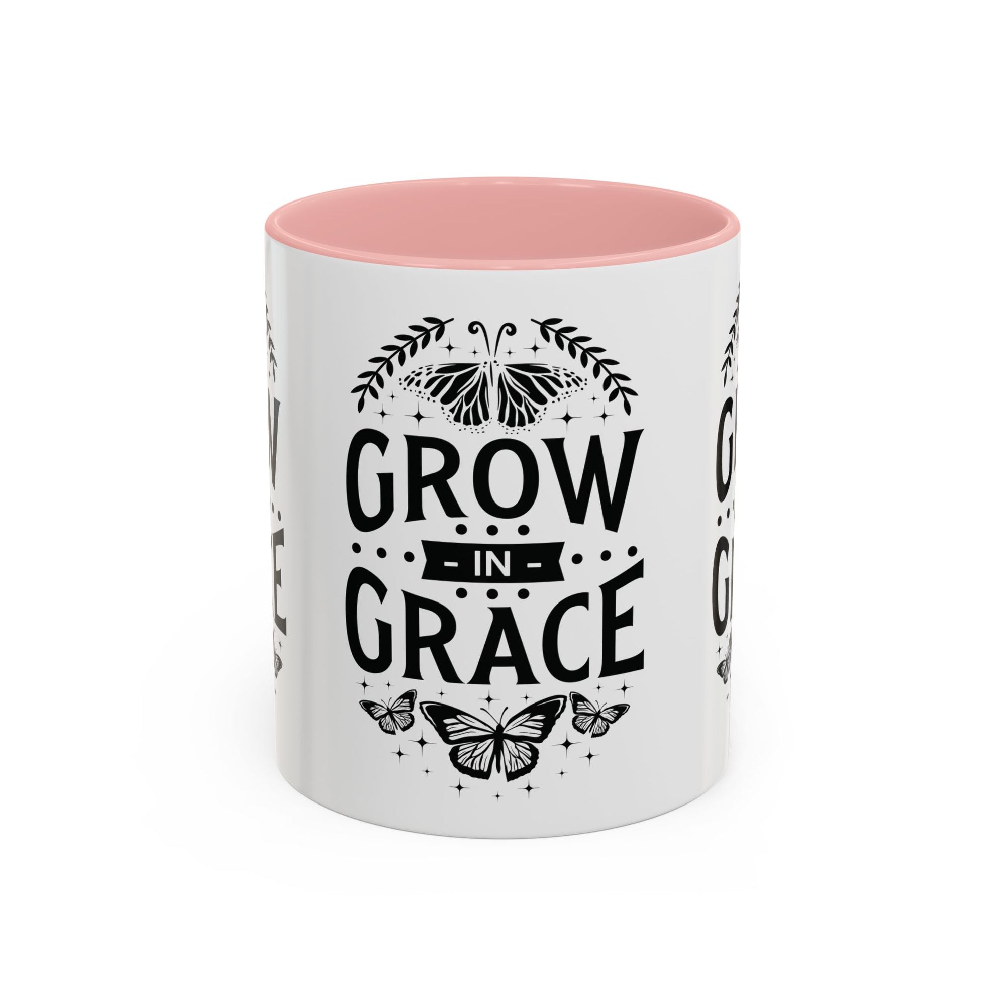 Grow in Grace Accent Coffee Mug - Inspirational Design
