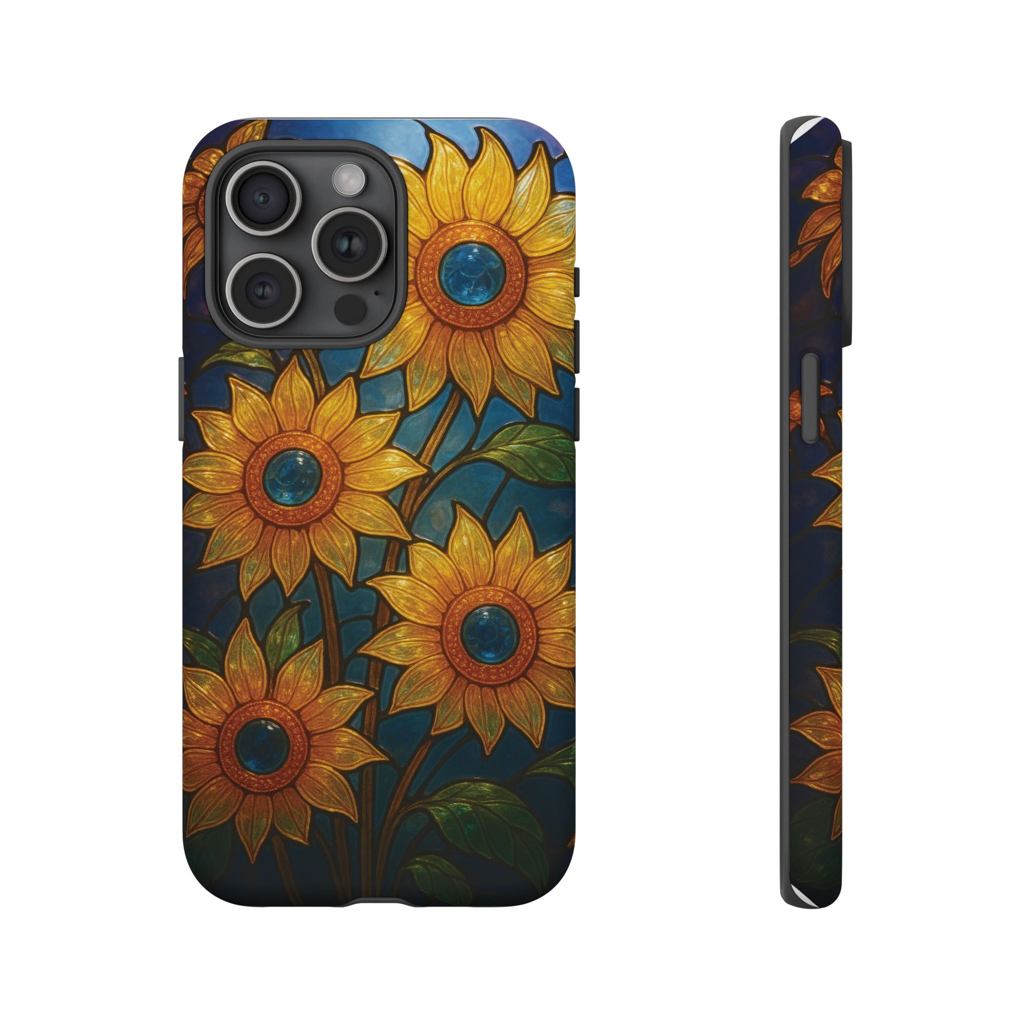 Vibrant Floral Phone Case, Sunflower Design, Tough & Durable Case, Nature Lover Gift, Protective Phone Cover, Spring Aesthetic