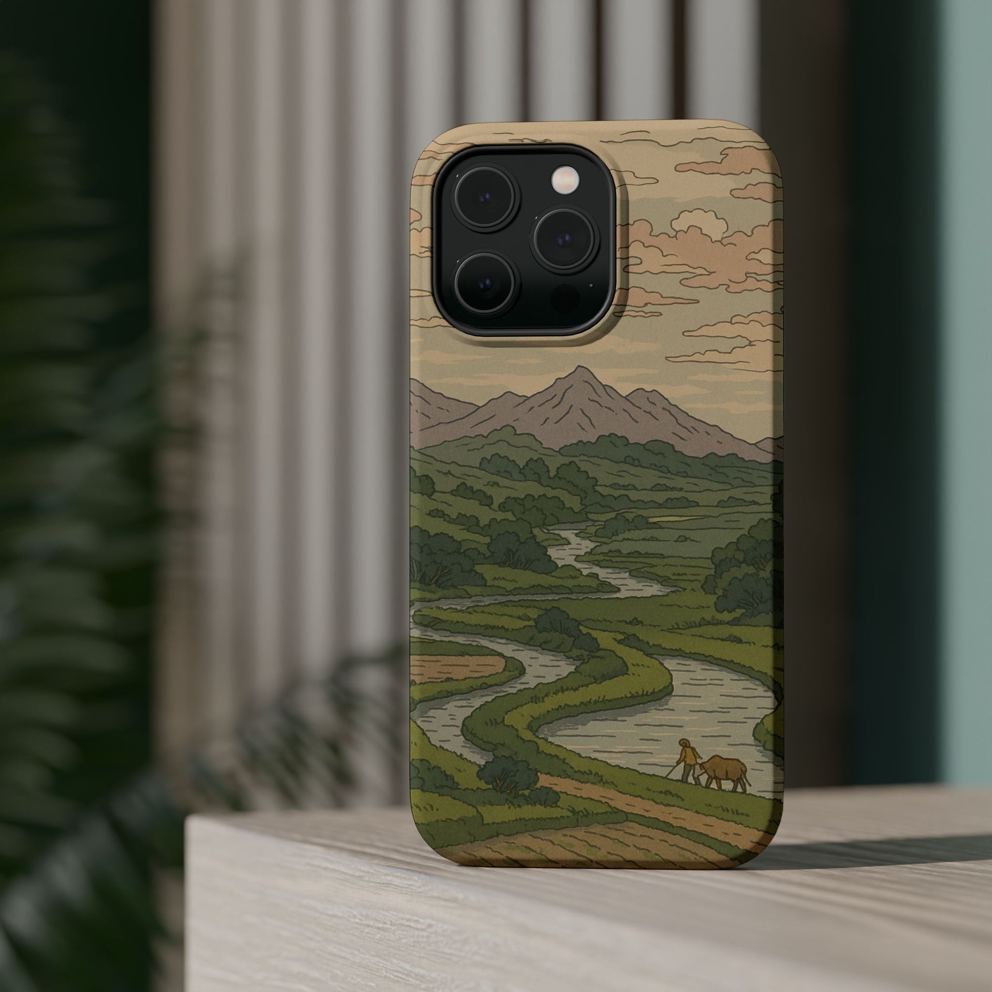 Nature-Inspired Magnetic Tough Case for iPhone, Phone Protection, Adventure Gift, Outdoor Lover, Earthy Aesthetic