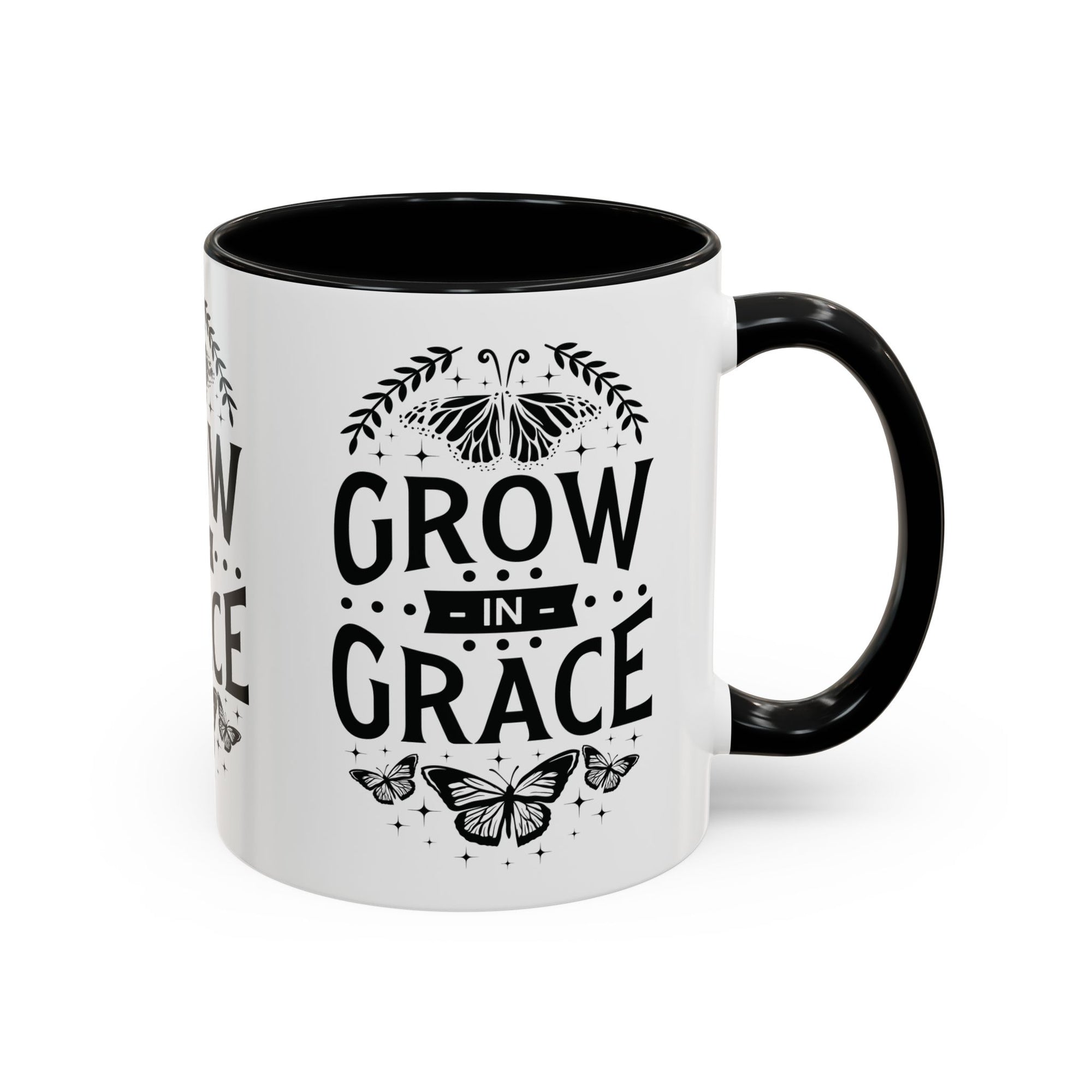 Grow in Grace Accent Coffee Mug - Inspirational Design