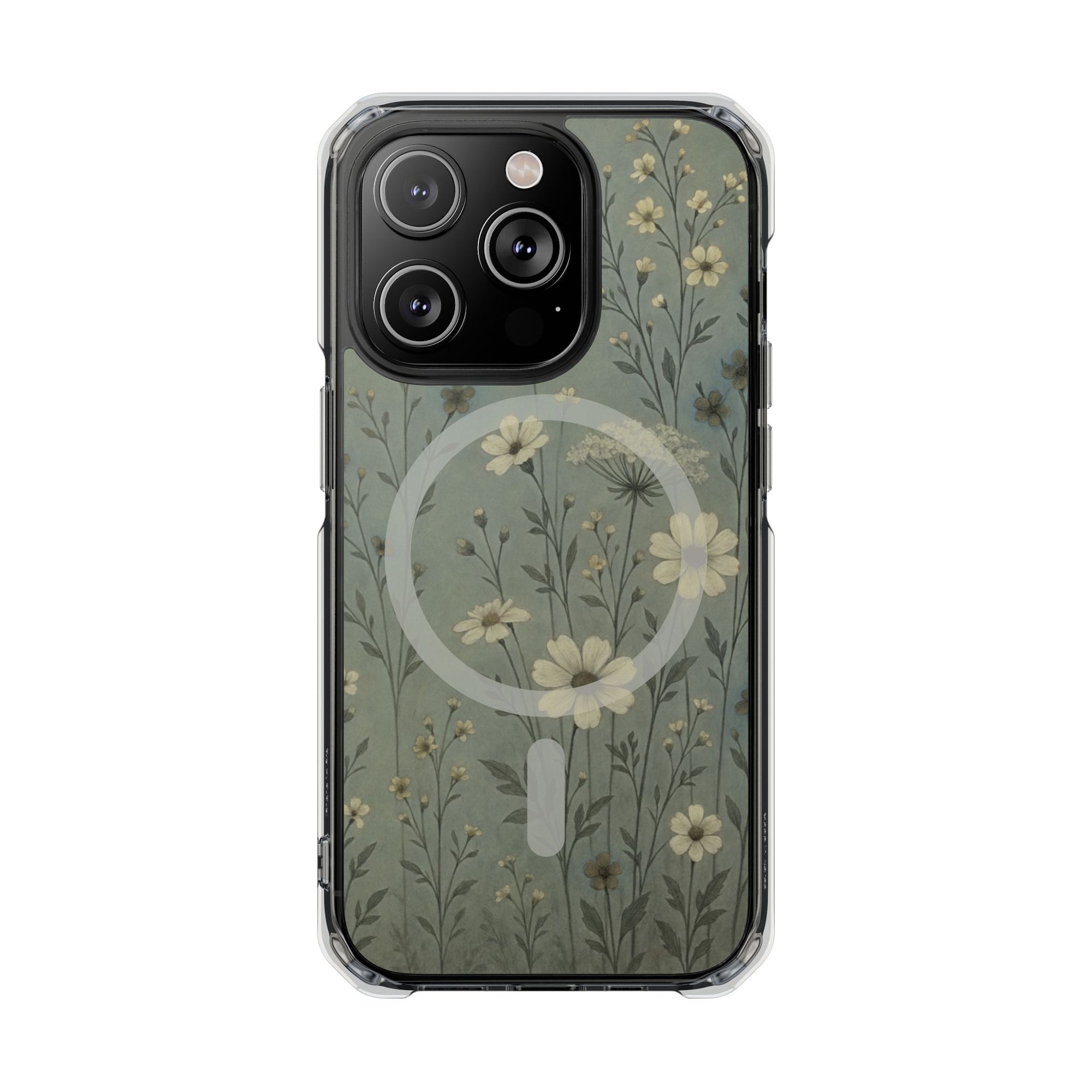 Floral Magnetic Clear Impact Cases, Phone Protection, Floral Design, Nature Lover Gift, Stylish Tech Accessories, Everyday Use