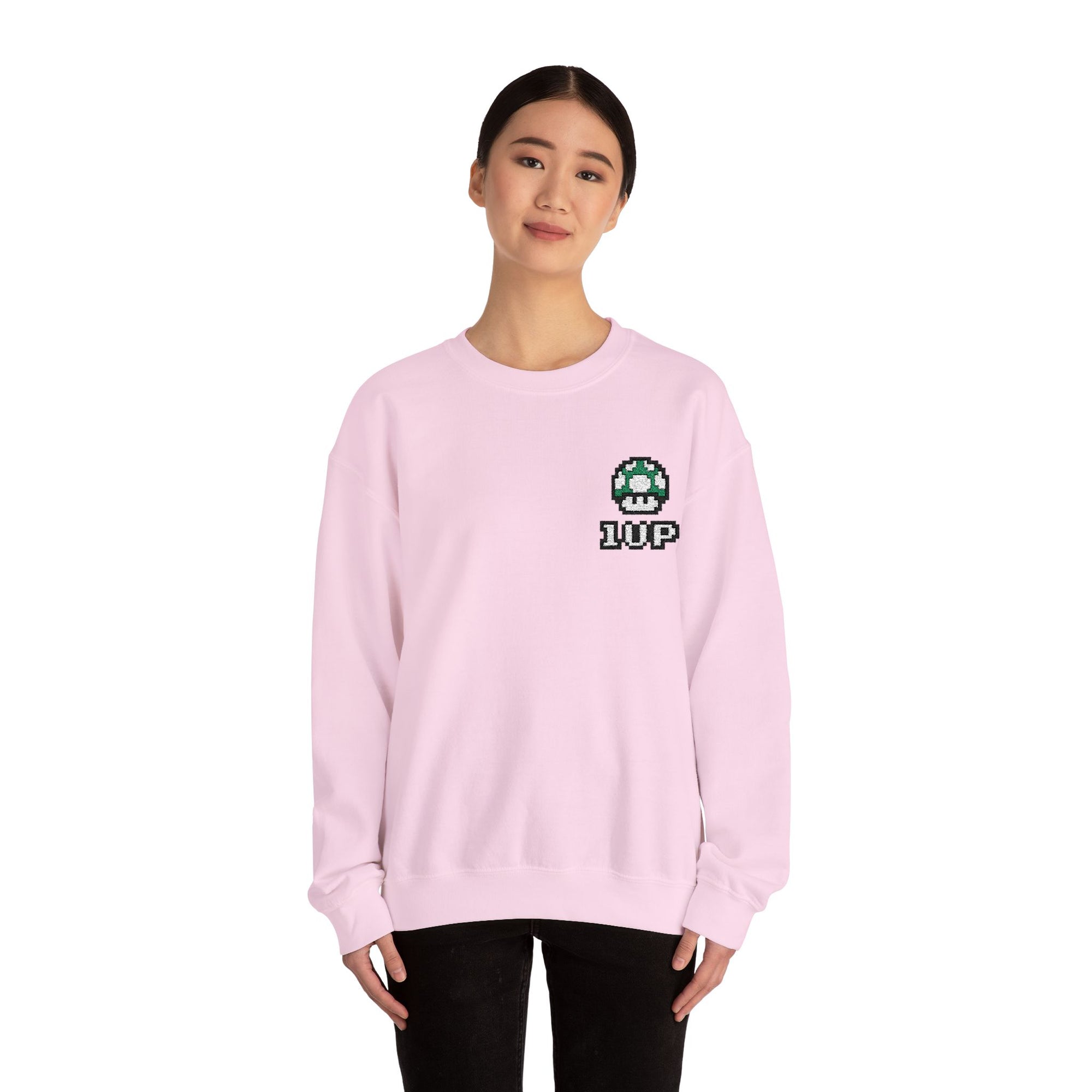1UP Mushroom - Unisex Heavy Blend™ Crewneck Sweatshirt