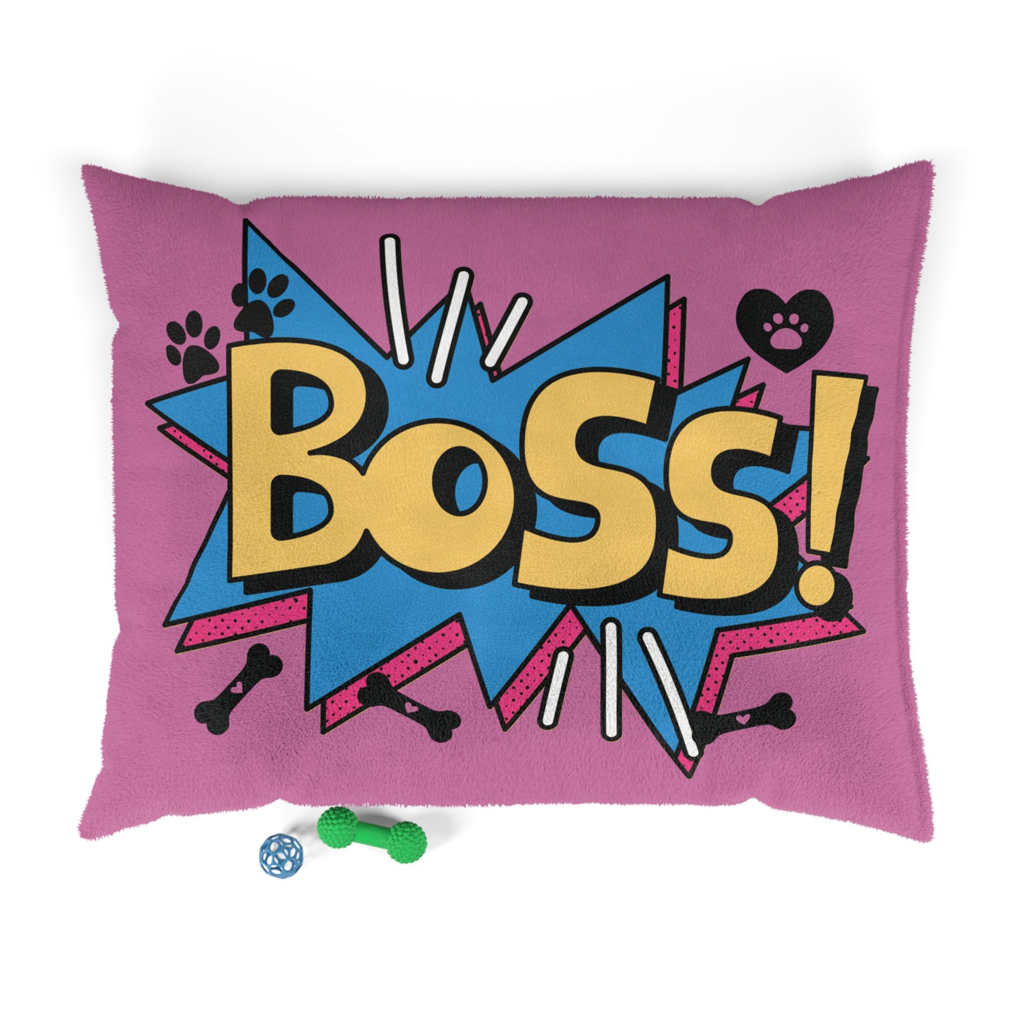 Boss Pet Bed (Pink) - Fun and Cozy Space for Your Furry Leader