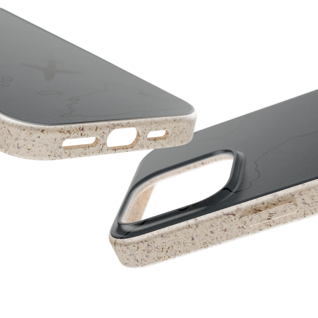 Airplane Map Biodegradable Phone Case, Eco-Friendly Phone Cover, Travel Gift, Sustainable Accessory, Nature Lover Gift