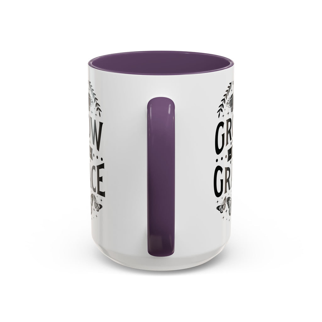 Grow in Grace Accent Coffee Mug - Inspirational Design