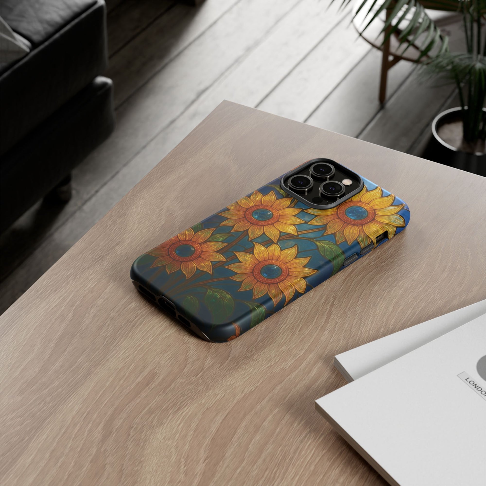 Vibrant Floral Phone Case, Sunflower Design, Tough & Durable Case, Nature Lover Gift, Protective Phone Cover, Spring Aesthetic
