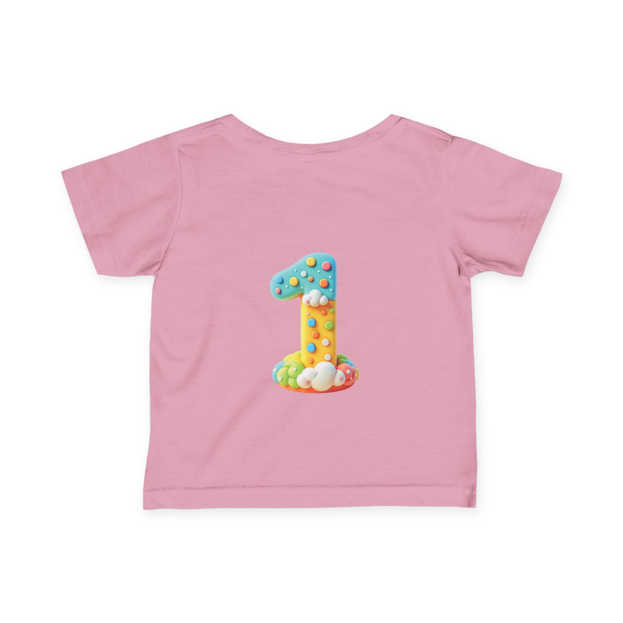 Cute Infant T-Shirt - 'Eat Sleep Cute Repeat' with Colorful Number 1 Design