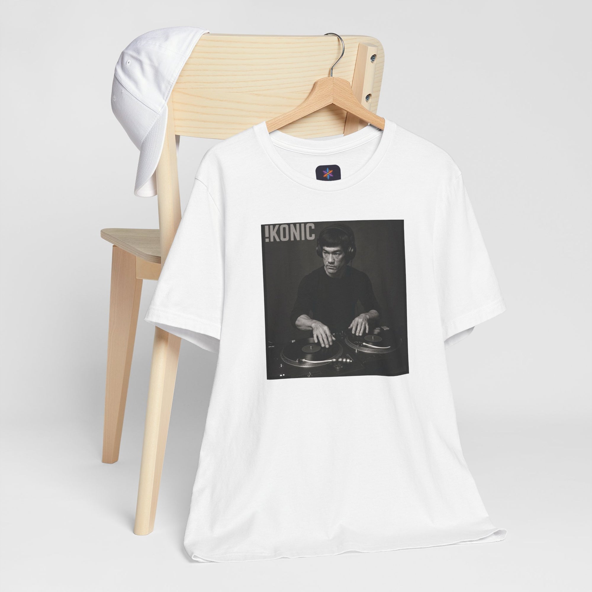 IKONIC Unisex Jersey Tee - Casual Graphic Top for Sports Fans, Everyday Wear, Gift for Him/Her, Street Style Fashion, Bruce The DJ