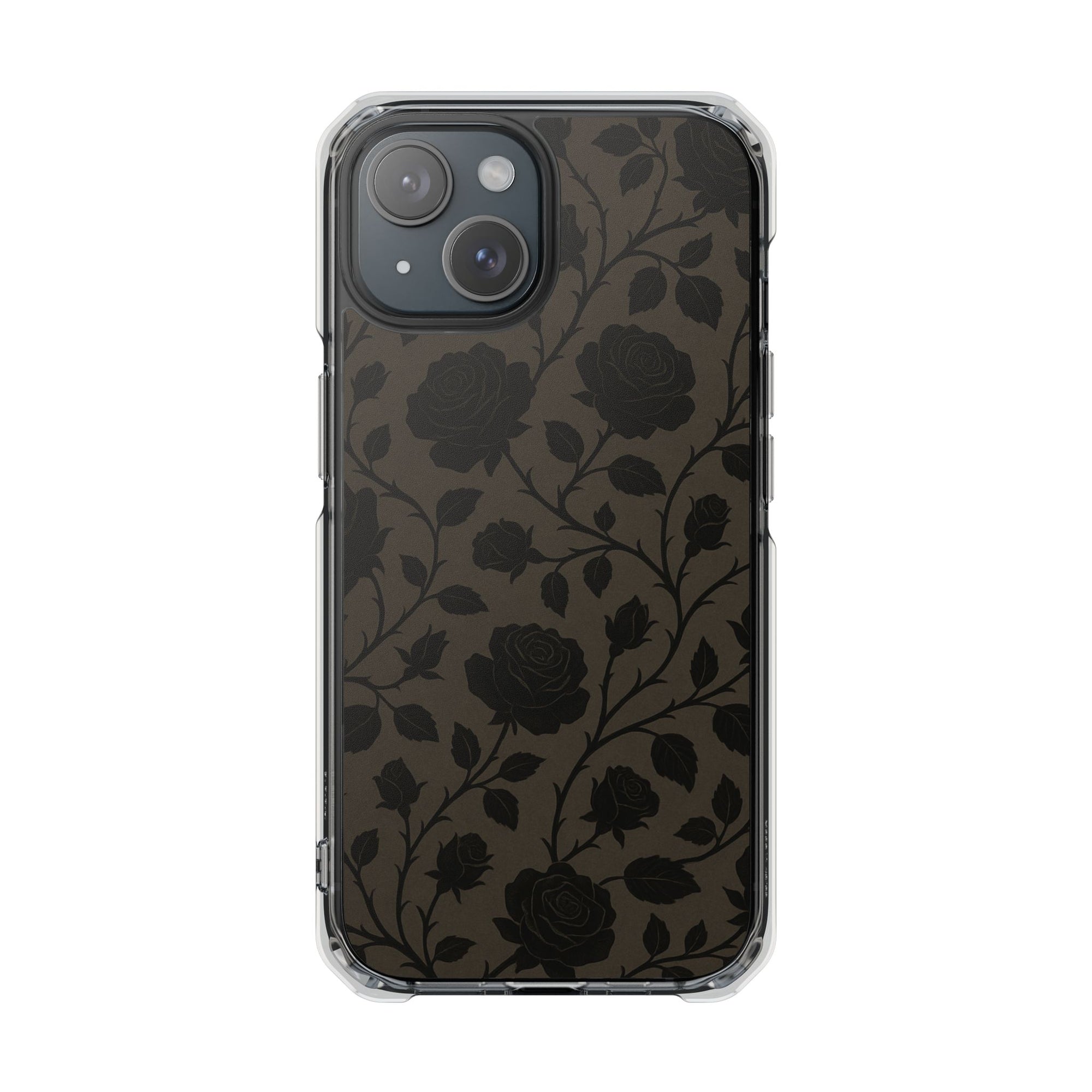 Floral Phone Case - Elegant Rose Design, Magnetic Clear Impact Case for iPhone, Stylish Phone Cover, Gifts for Her, Floral Lover