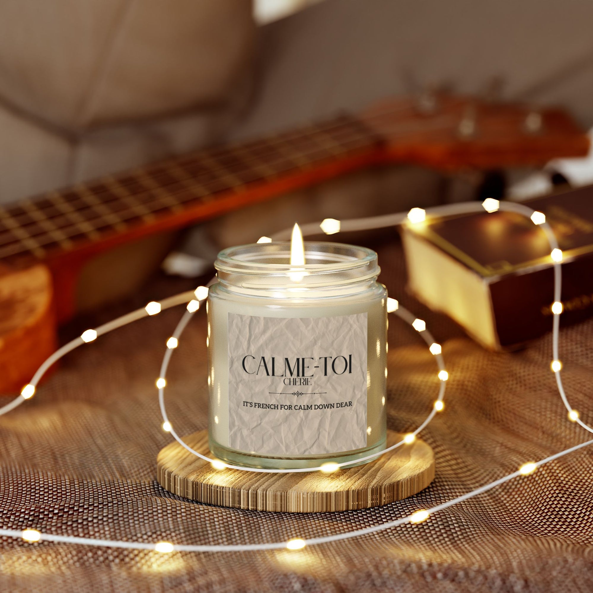 Calm Down Candle | Scented Coconut Apricot Wax, Self-Care Gift, Home Decor, Relaxation, Spa Experience, Mindfulness, Funny Gifts for Better-half