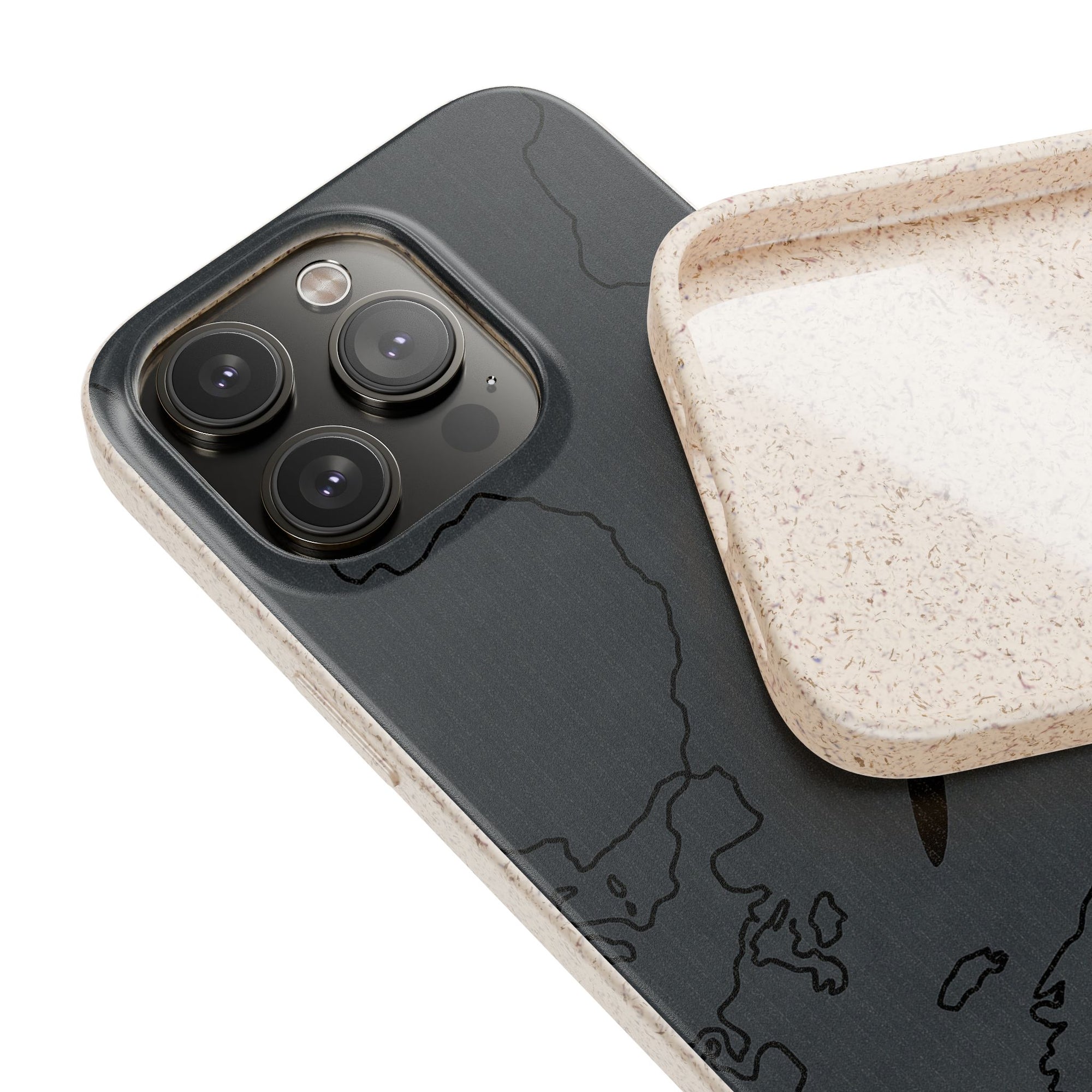 Airplane Map Biodegradable Phone Case, Eco-Friendly Phone Cover, Travel Gift, Sustainable Accessory, Nature Lover Gift