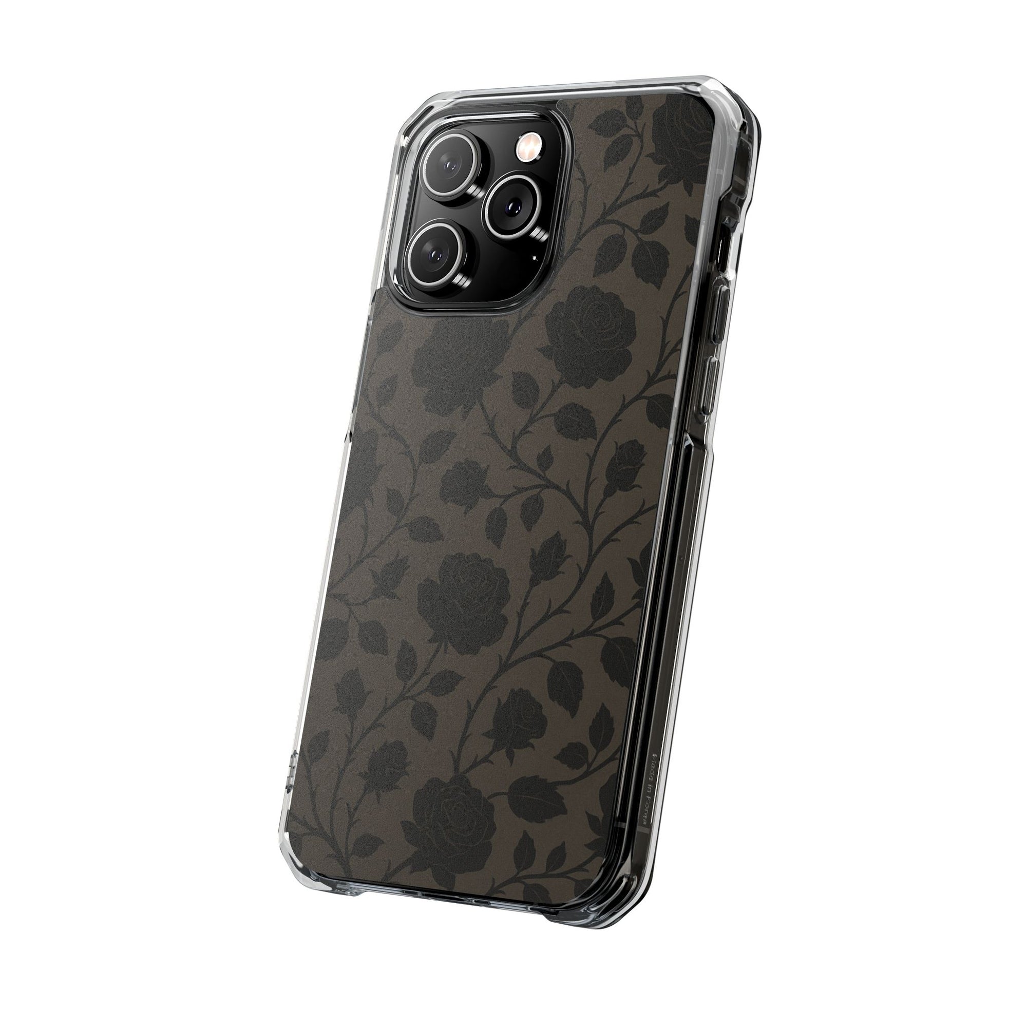 Floral Phone Case - Elegant Rose Design, Magnetic Clear Impact Case for iPhone, Stylish Phone Cover, Gifts for Her, Floral Lover