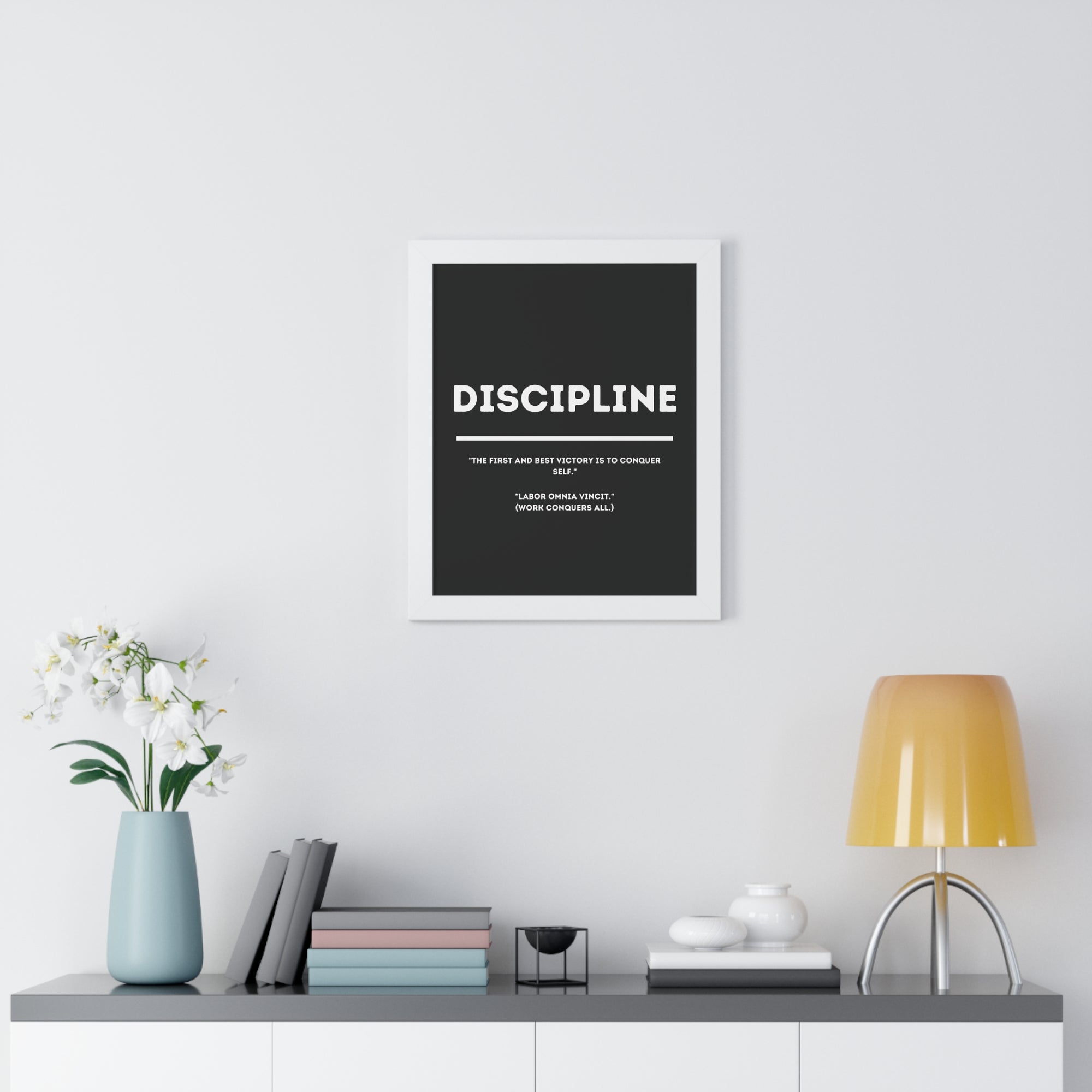 Minimalist in Black (Discipline) - Framed Vertical Poster