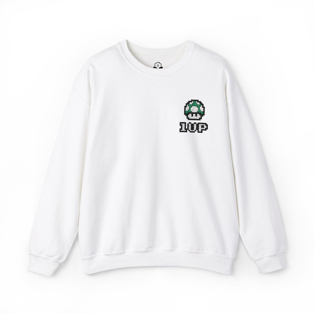1UP Mushroom - Unisex Heavy Blend™ Crewneck Sweatshirt
