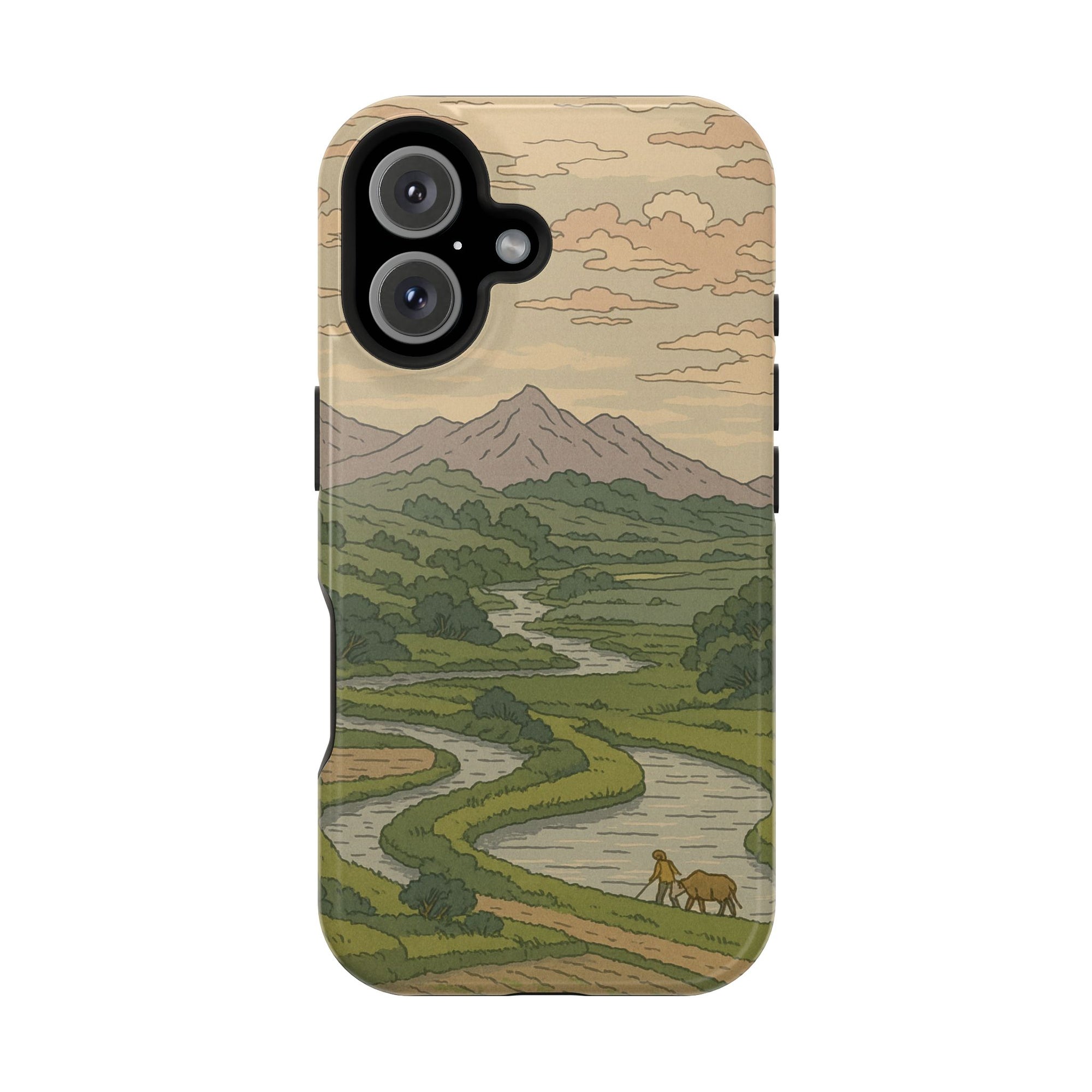 Nature-Inspired Magnetic Tough Case for iPhone, Phone Protection, Adventure Gift, Outdoor Lover, Earthy Aesthetic