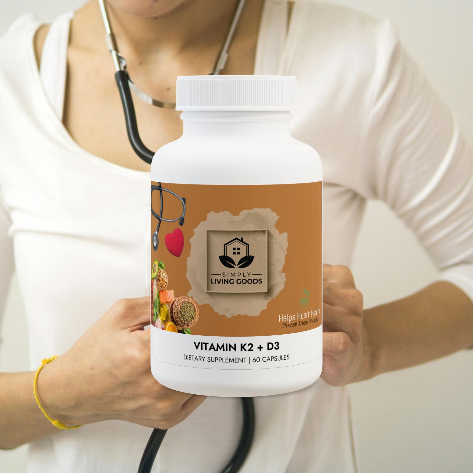 Vitamin K2 + D3 Supplement (60 Capsules)