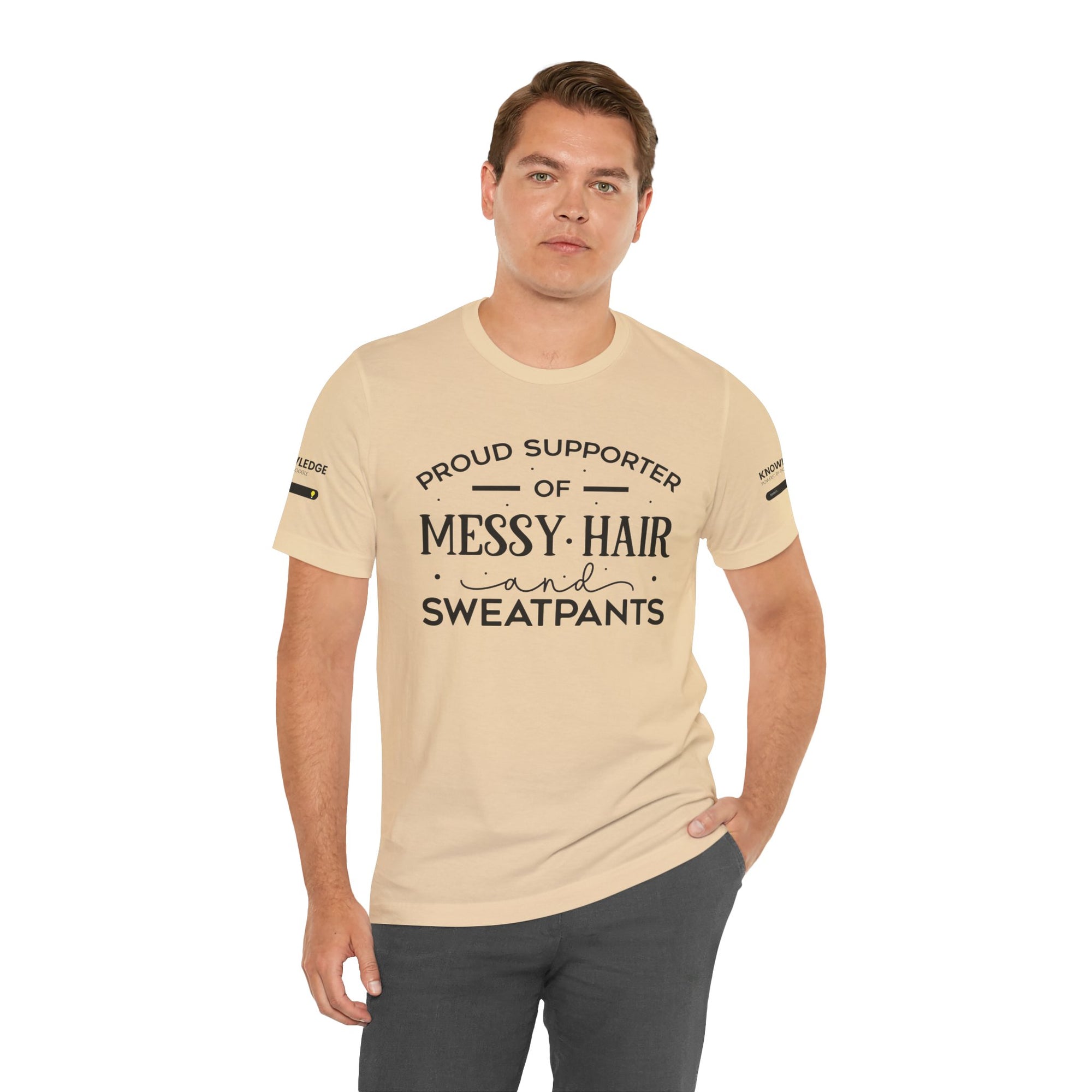 Unisex Jersey Tee with 'Messy Hair' Quote - Perfect for Everyday Wear