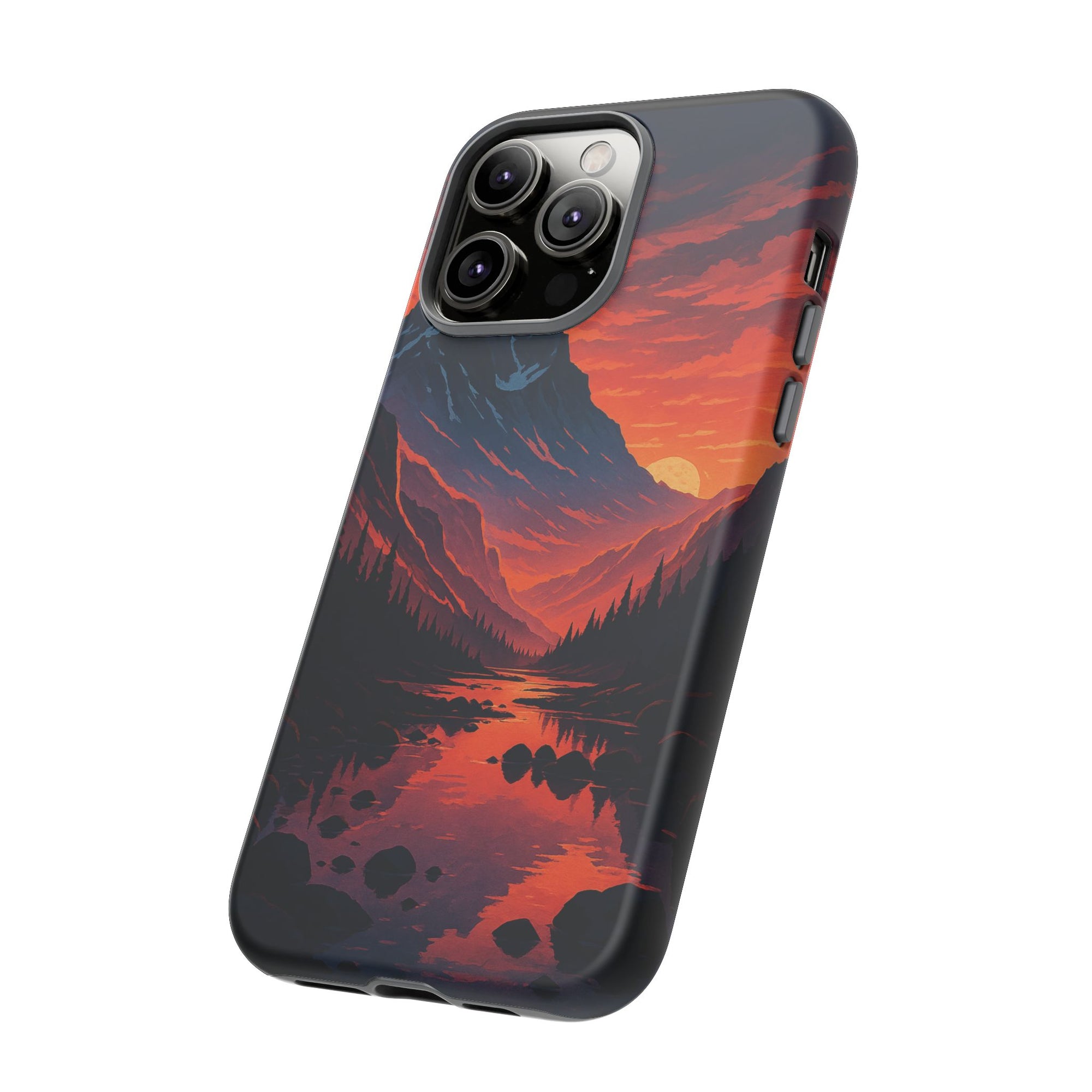 Mountain Sunset Phone Case, Nature Inspired Case, Tough Cases, Gift for Adventurers, Phone Accessories