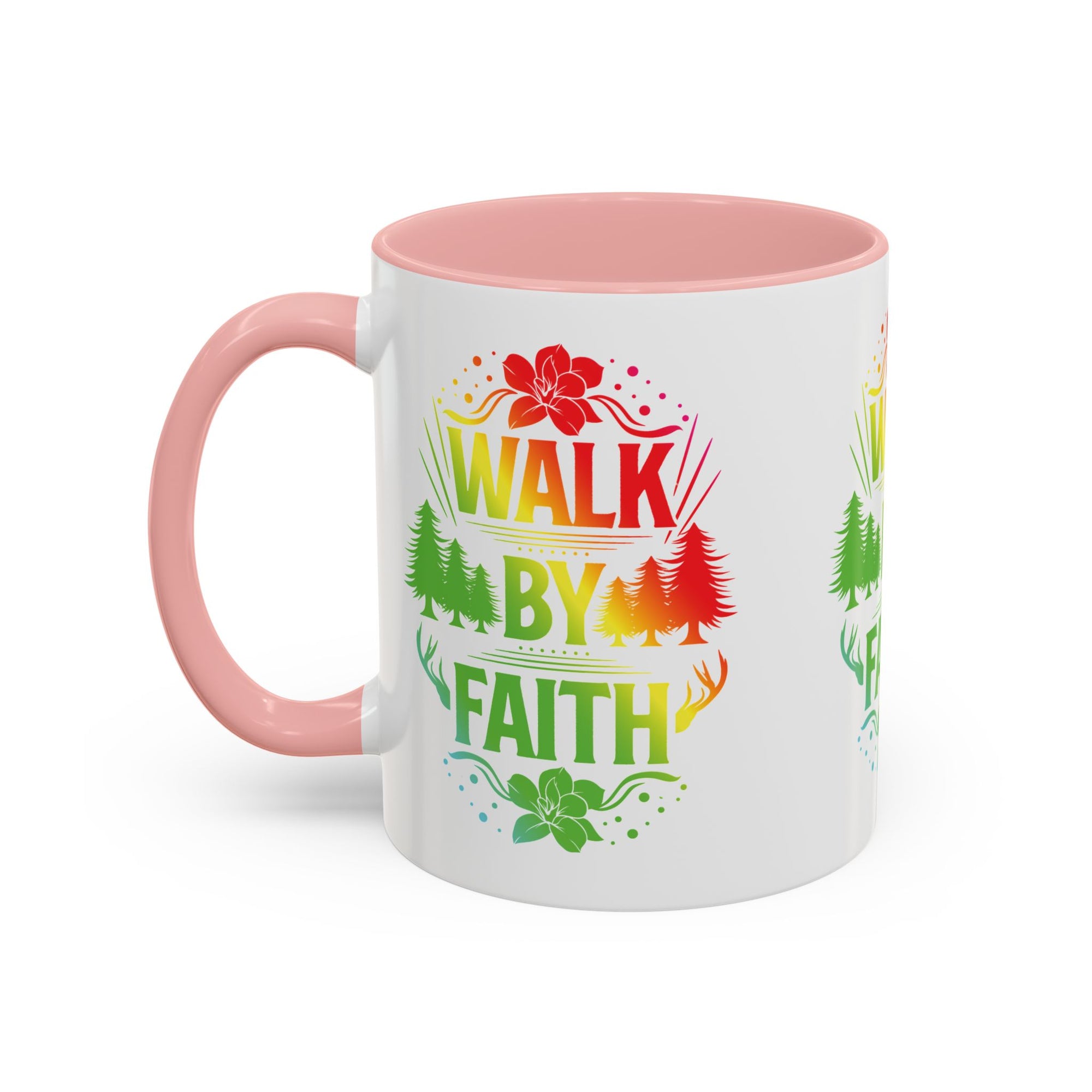 Walk by Faith Accent Coffee Mug - Inspirational Design