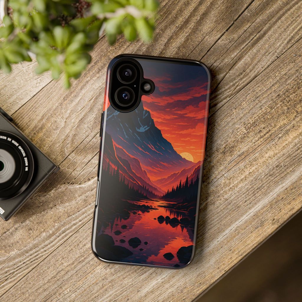 Mountain Sunset Phone Case, Nature Inspired Case, Tough Cases, Gift for Adventurers, Phone Accessories